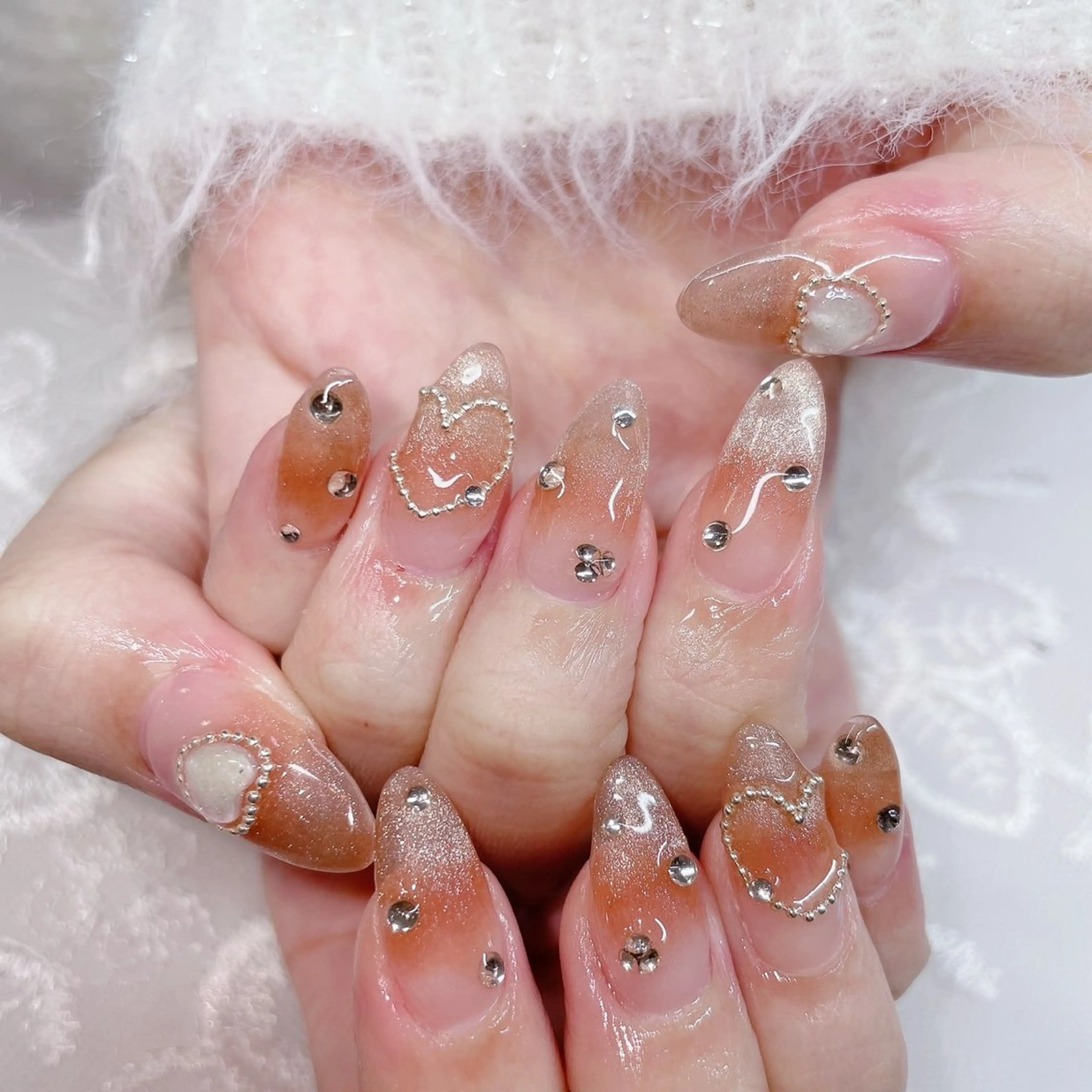 ロング ハンドネイル ハンドケア 💜MIYA nail川崎店のネイルデザイン