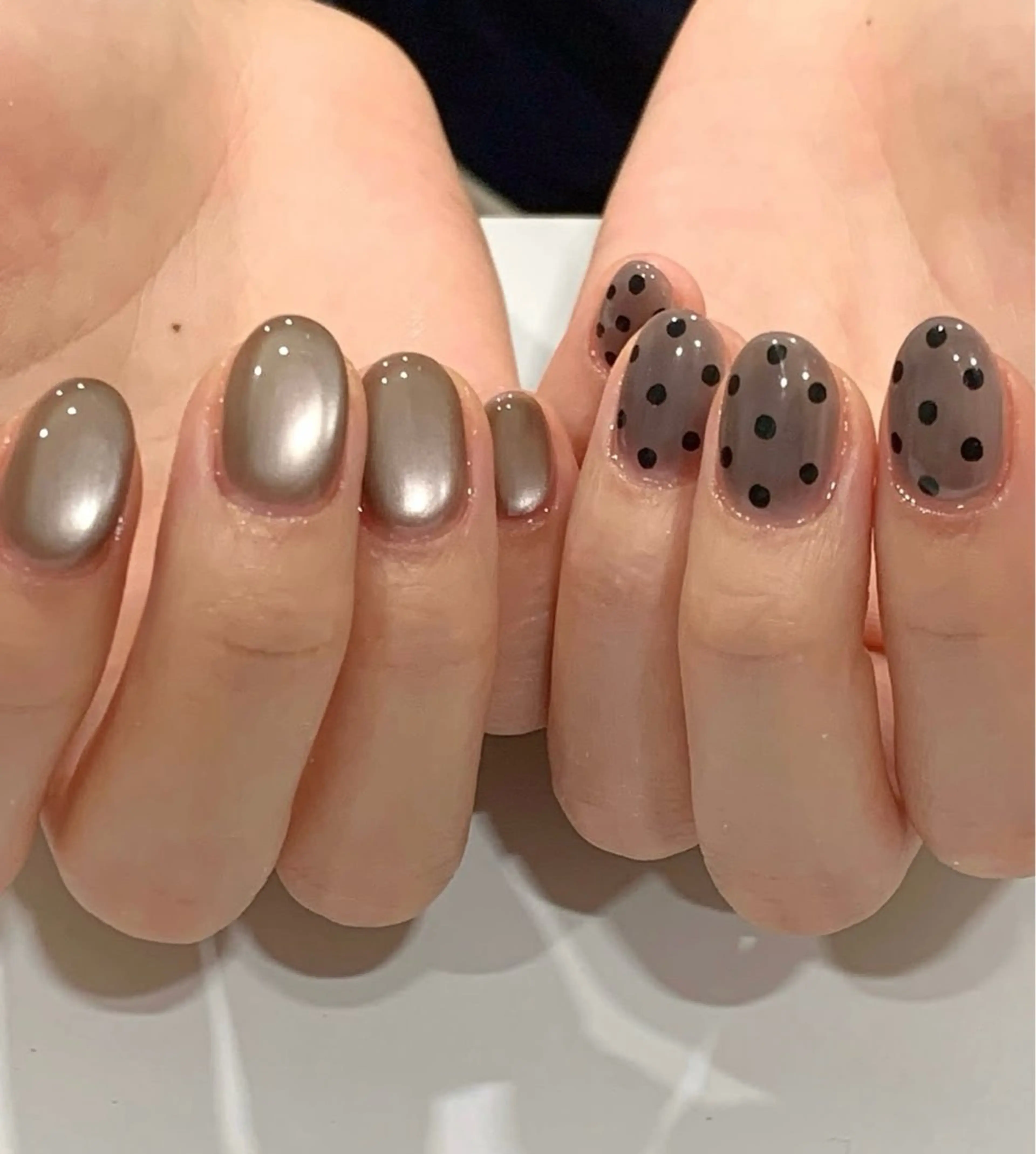 ネイル 長さ出し フレンチネイル グラデーション 卒業式 マグネットネイル MIHANA NAILのネイルデザイン