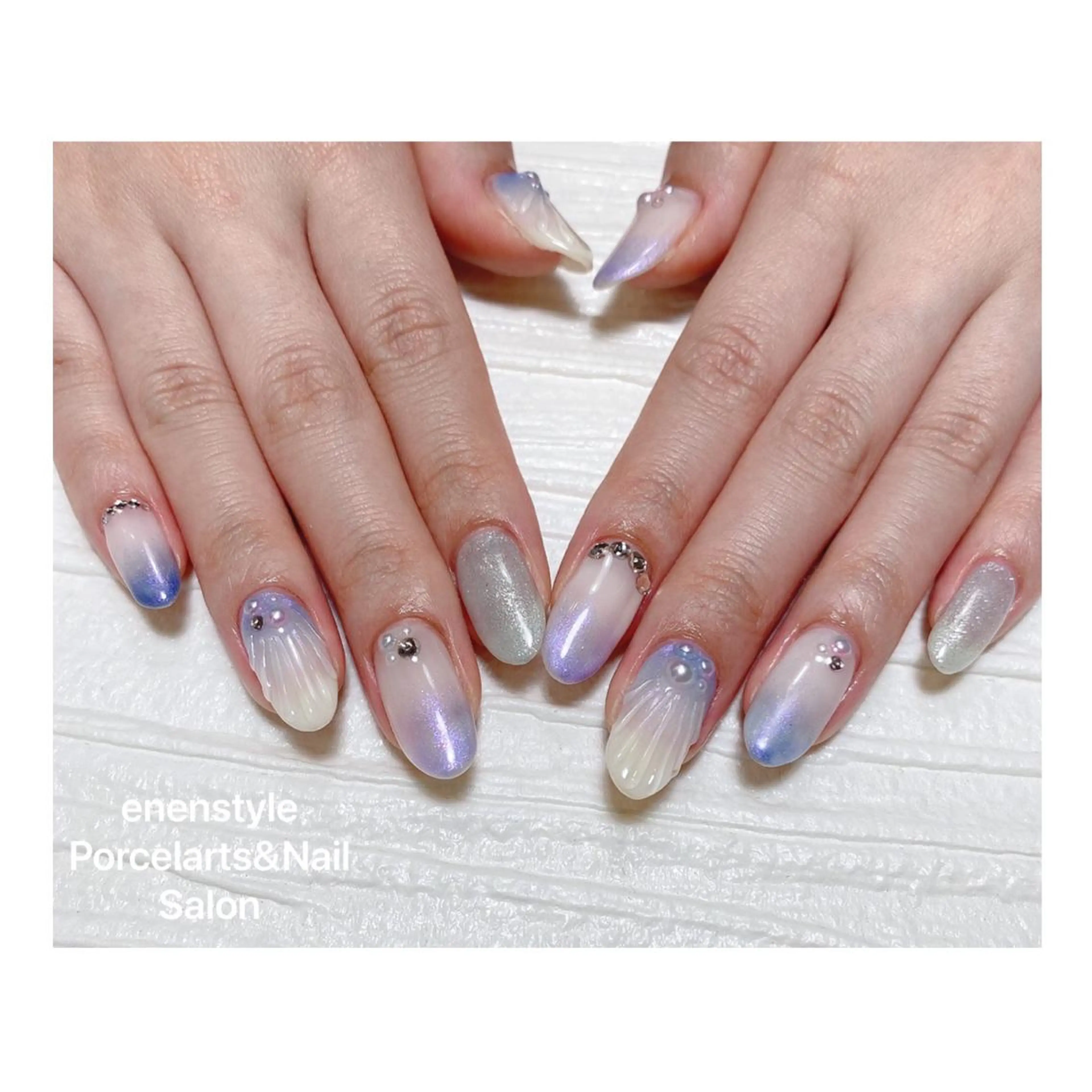 ミディアム ネイル ハンドネイル 👑enen style👑のネイルデザイン