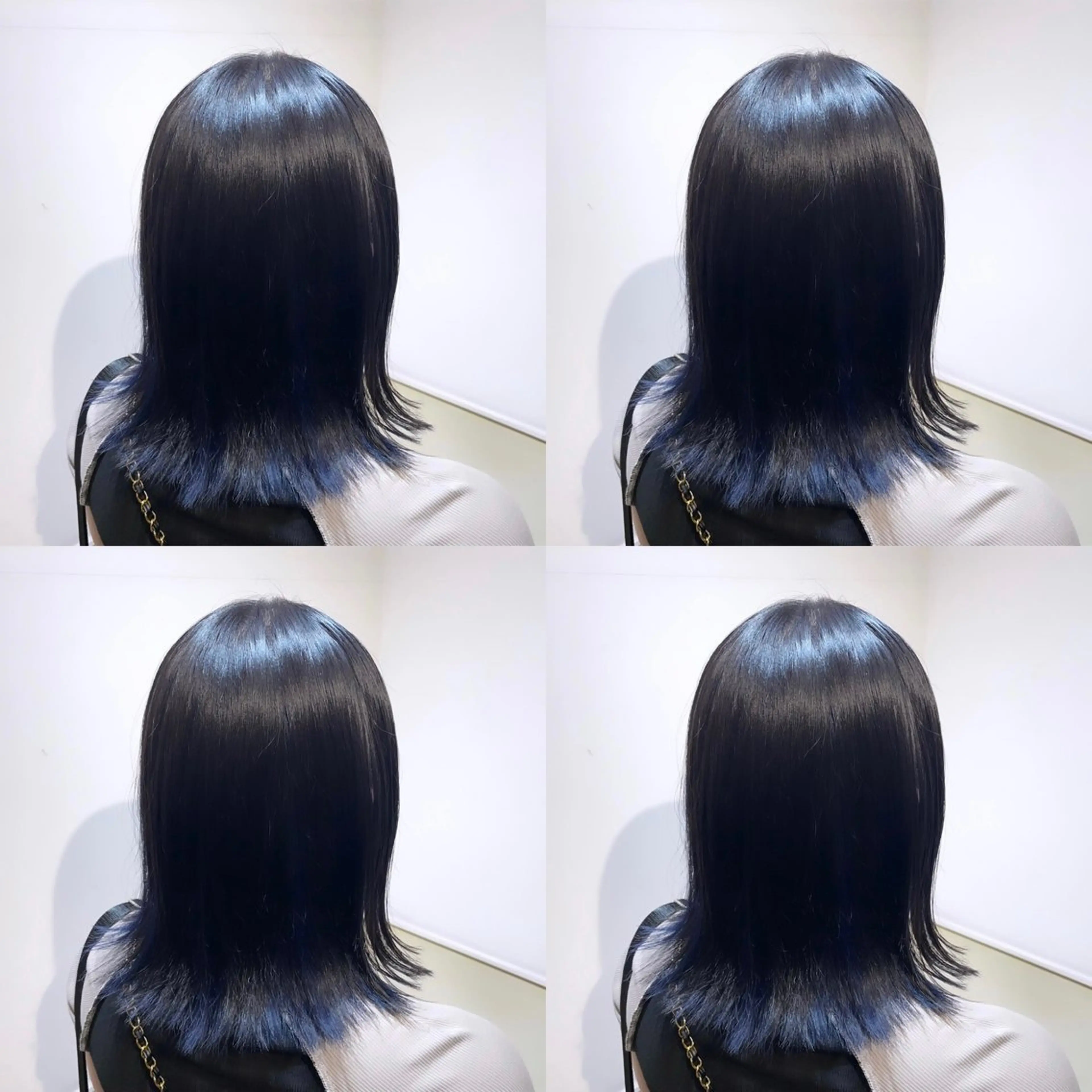 ミディアム カラー 黒髪 ネイビーカラー 🌟トップデザイナー 高橋🌟のヘアスタイル