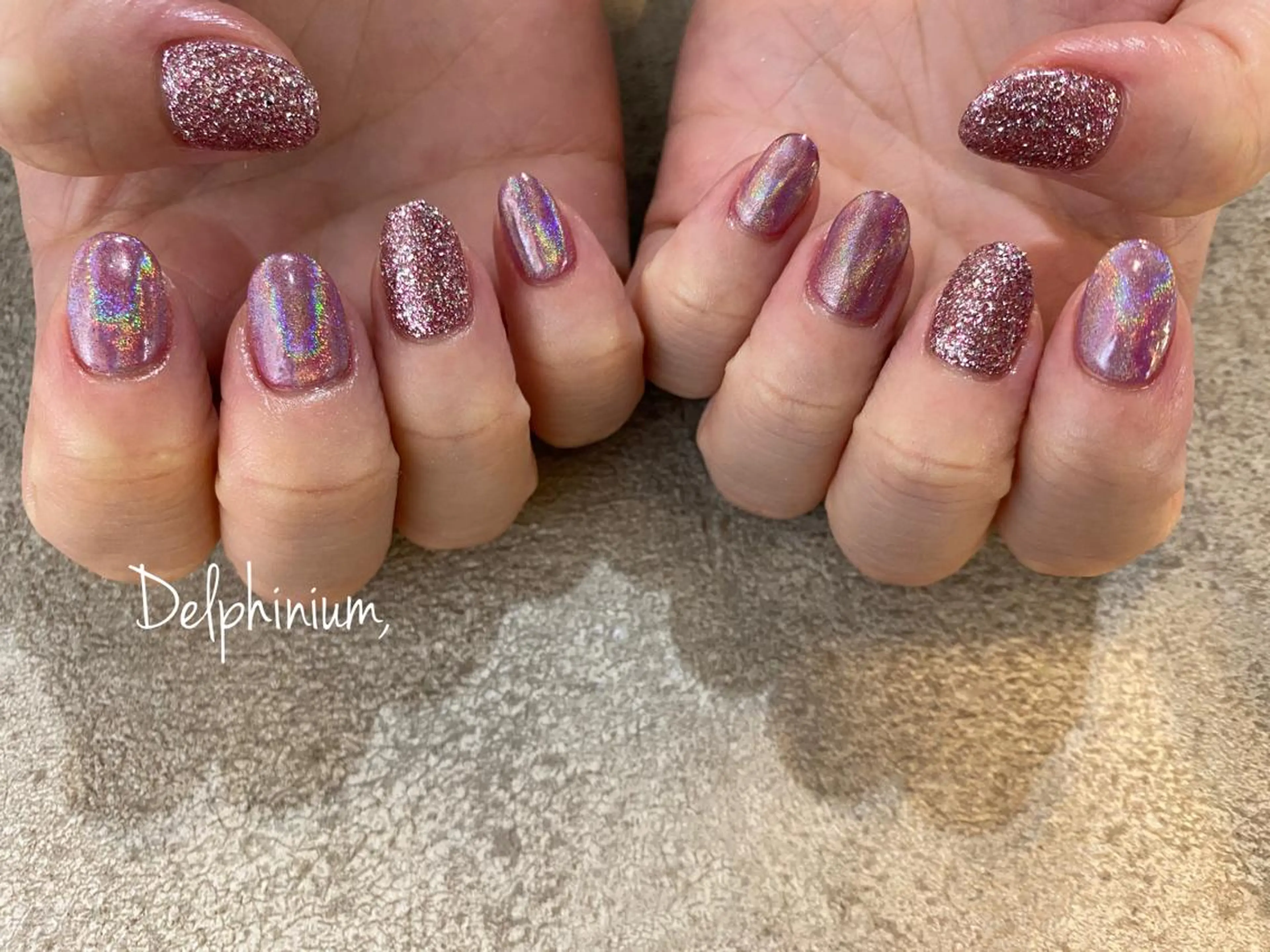 ネイル ラメ(グリッター) 岡本 友恵のネイルデザイン