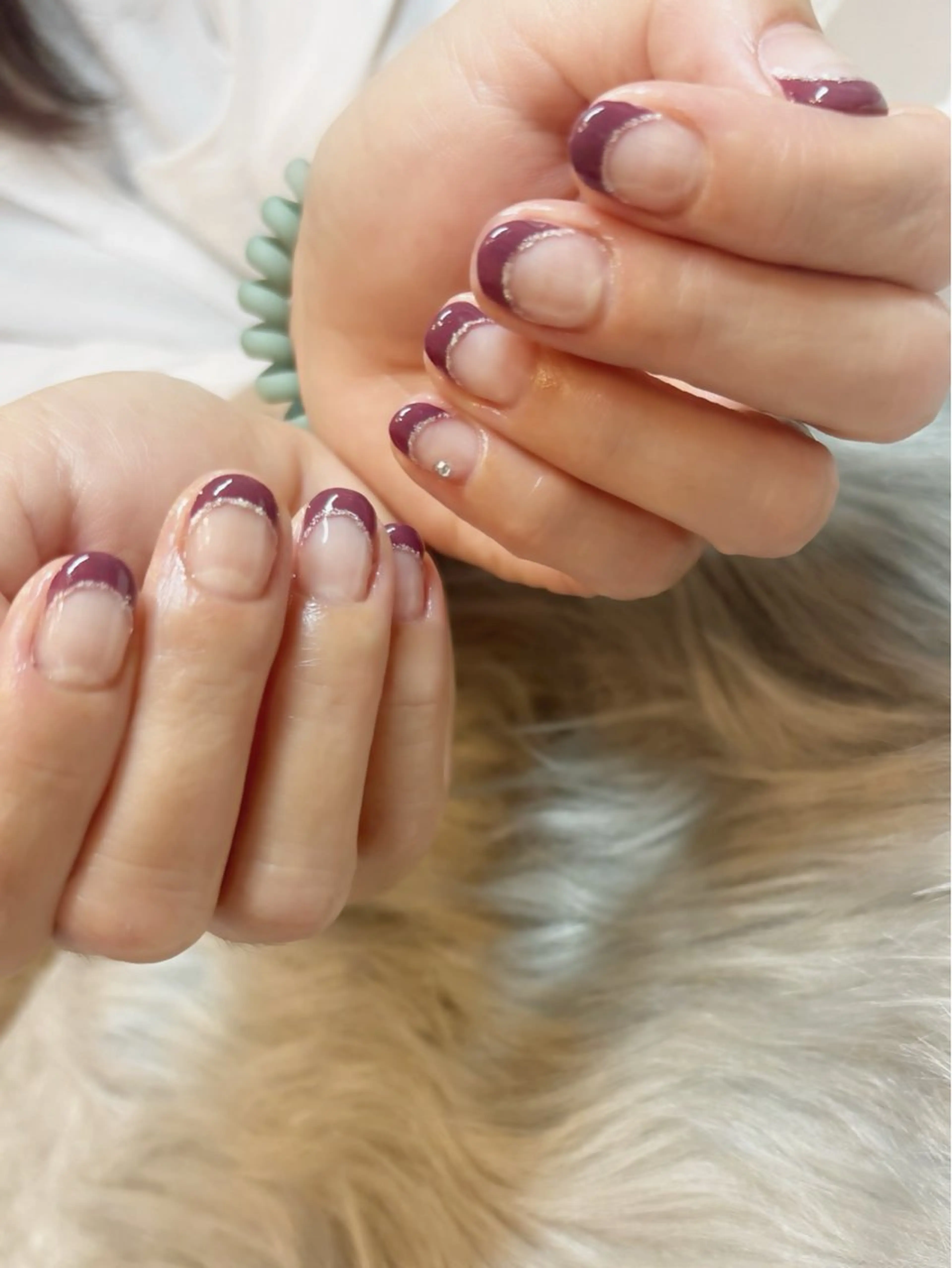 【  off有 】  simple❥フレンチ（ラメライン無料）　当店、ご新規様 off無料˚⁎⁺˳✧༚の写真