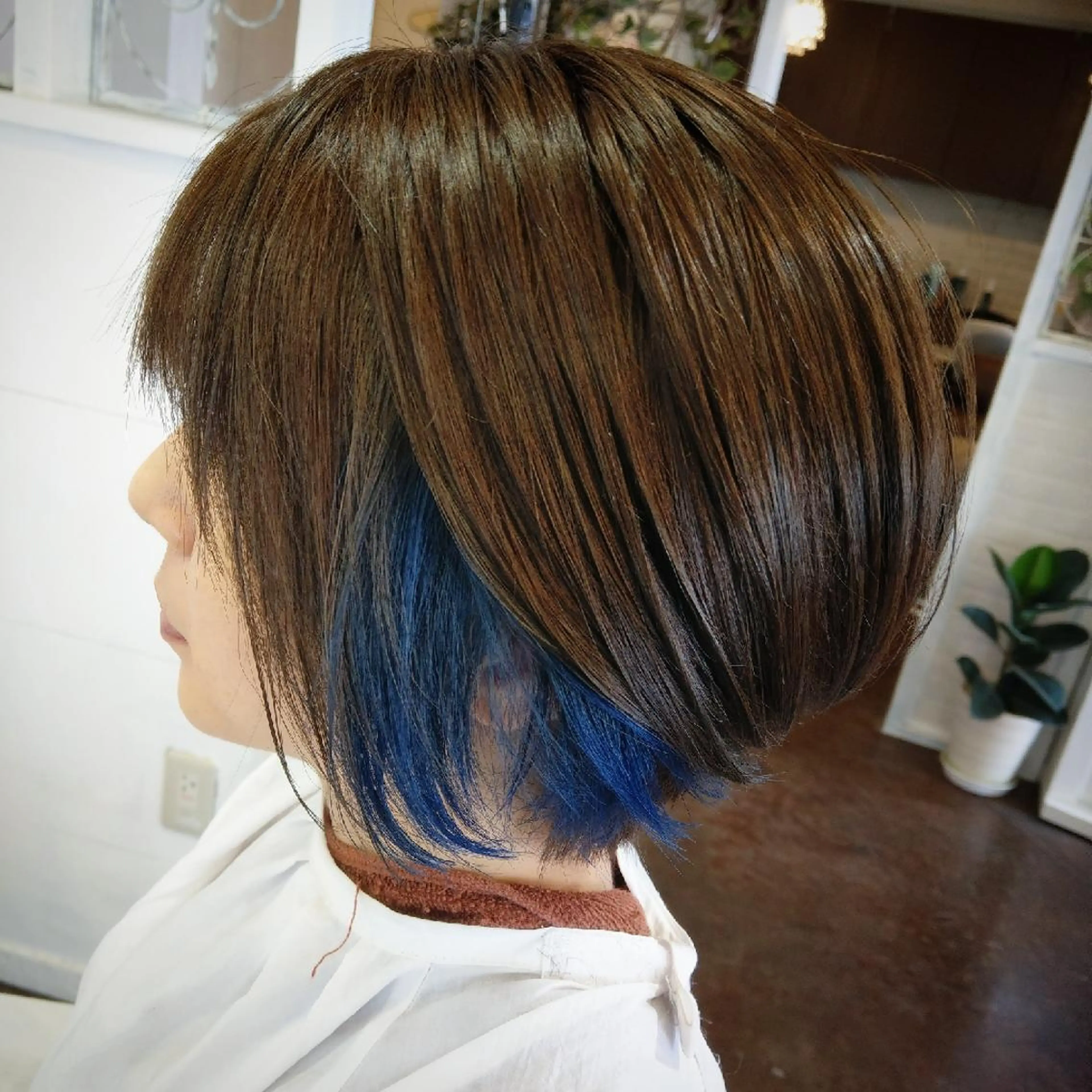 ショート カラー ヘアアレンジ バレイヤージュ ブルーカラー ダブルカラー グラデーションカラー インナーカラー ヘアカラー トリートメント Add9 柳田健登のヘアスタイル