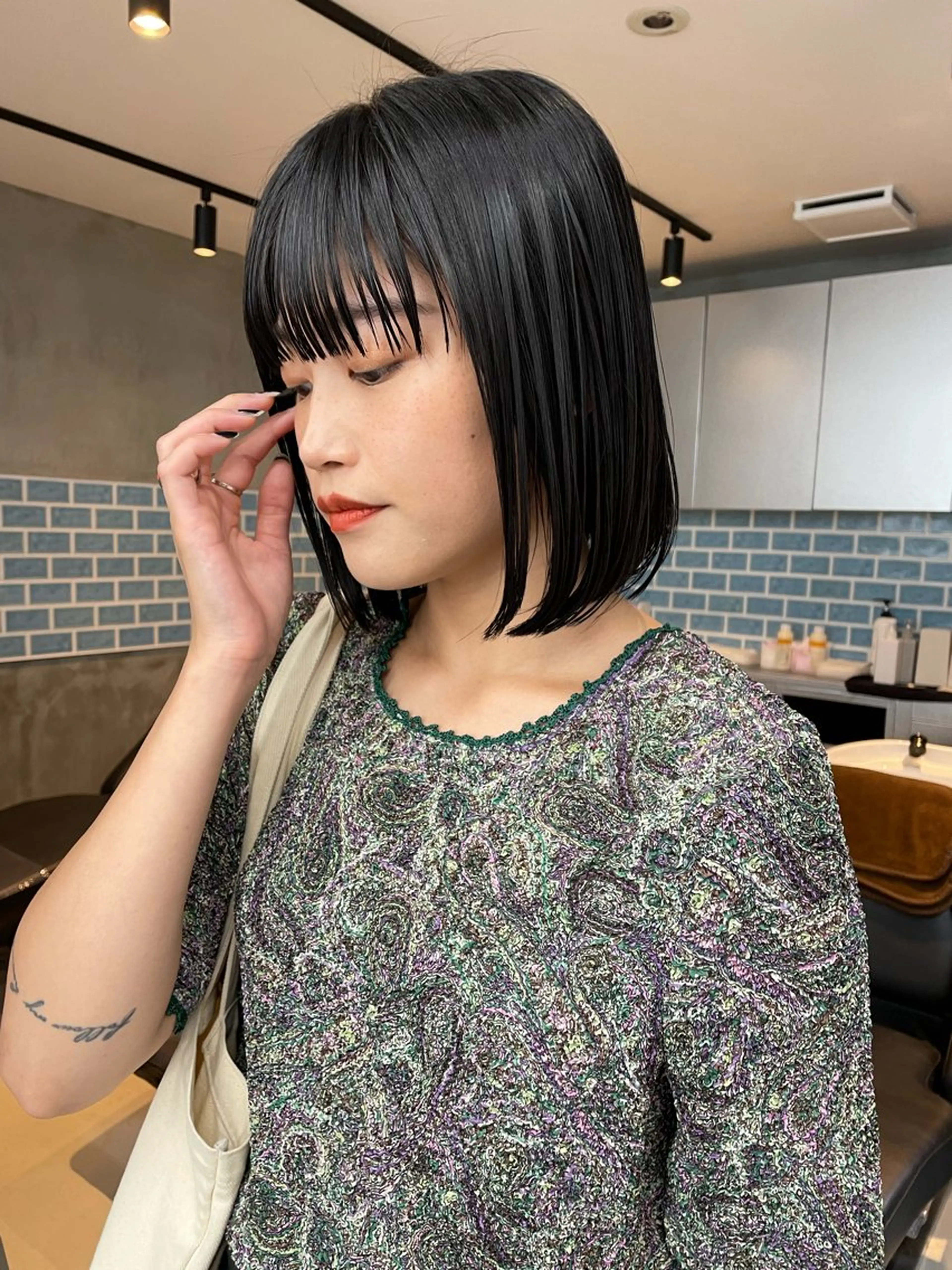 ショート パーマ 縮毛矯正 VIE表参道所属・艶感カラー/縮毛 矯正/りょお🫧のヘアスタイル