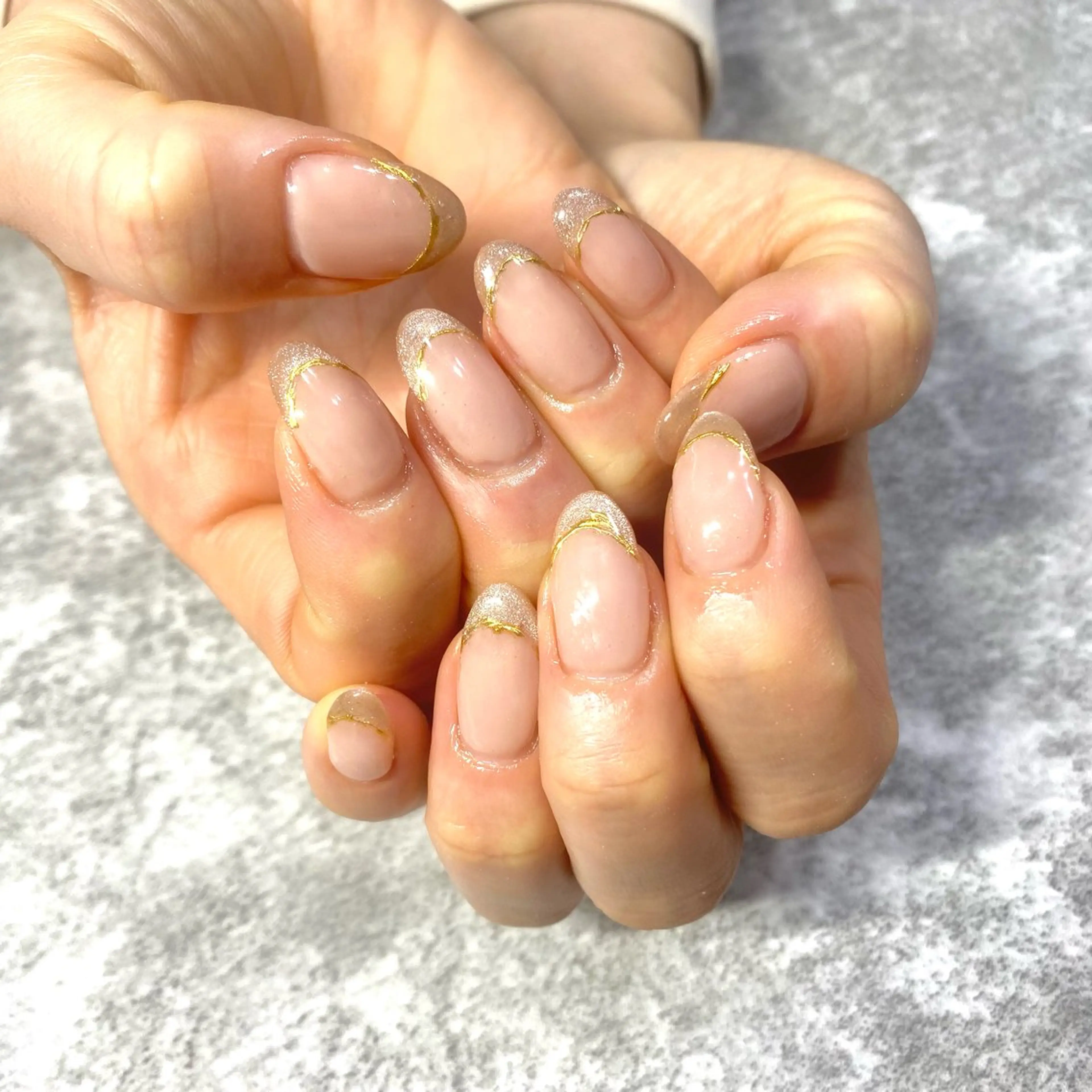 ネイル フレンチネイル マグネットネイル マグネットフレンチ ハンドネイル ★Rinail... .のネイルデザイン