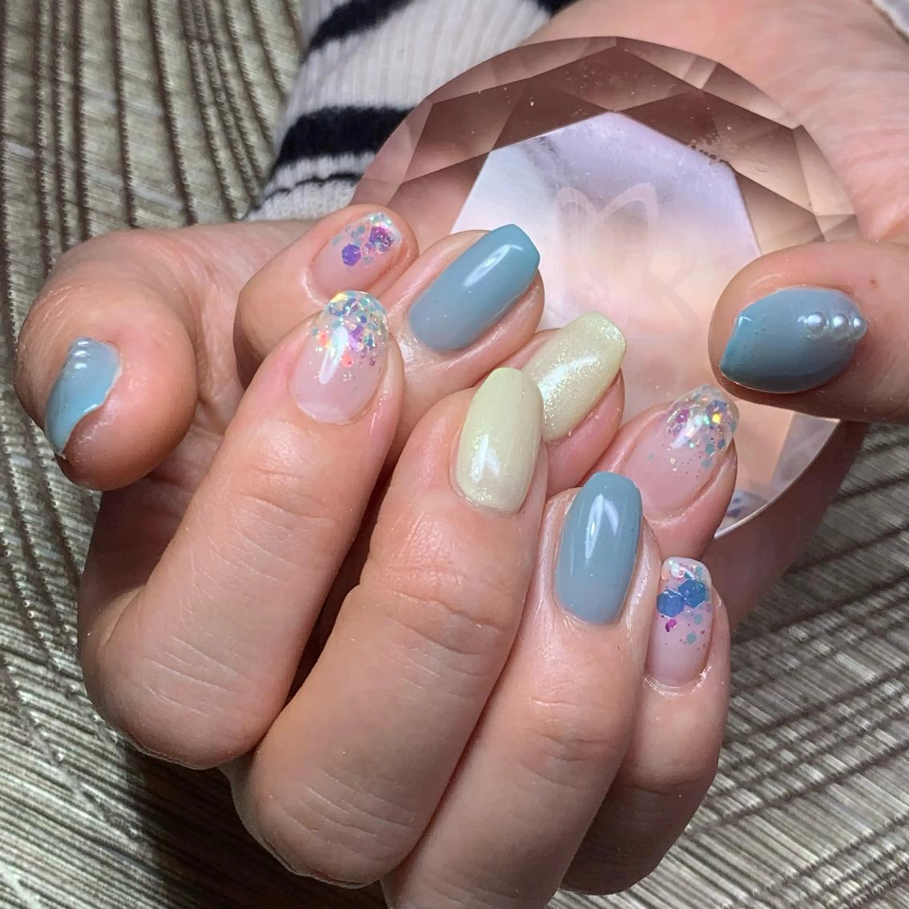 ネイル ハンドネイル καρδιά -ｶﾙﾃﾞｨｱ-のネイルデザイン