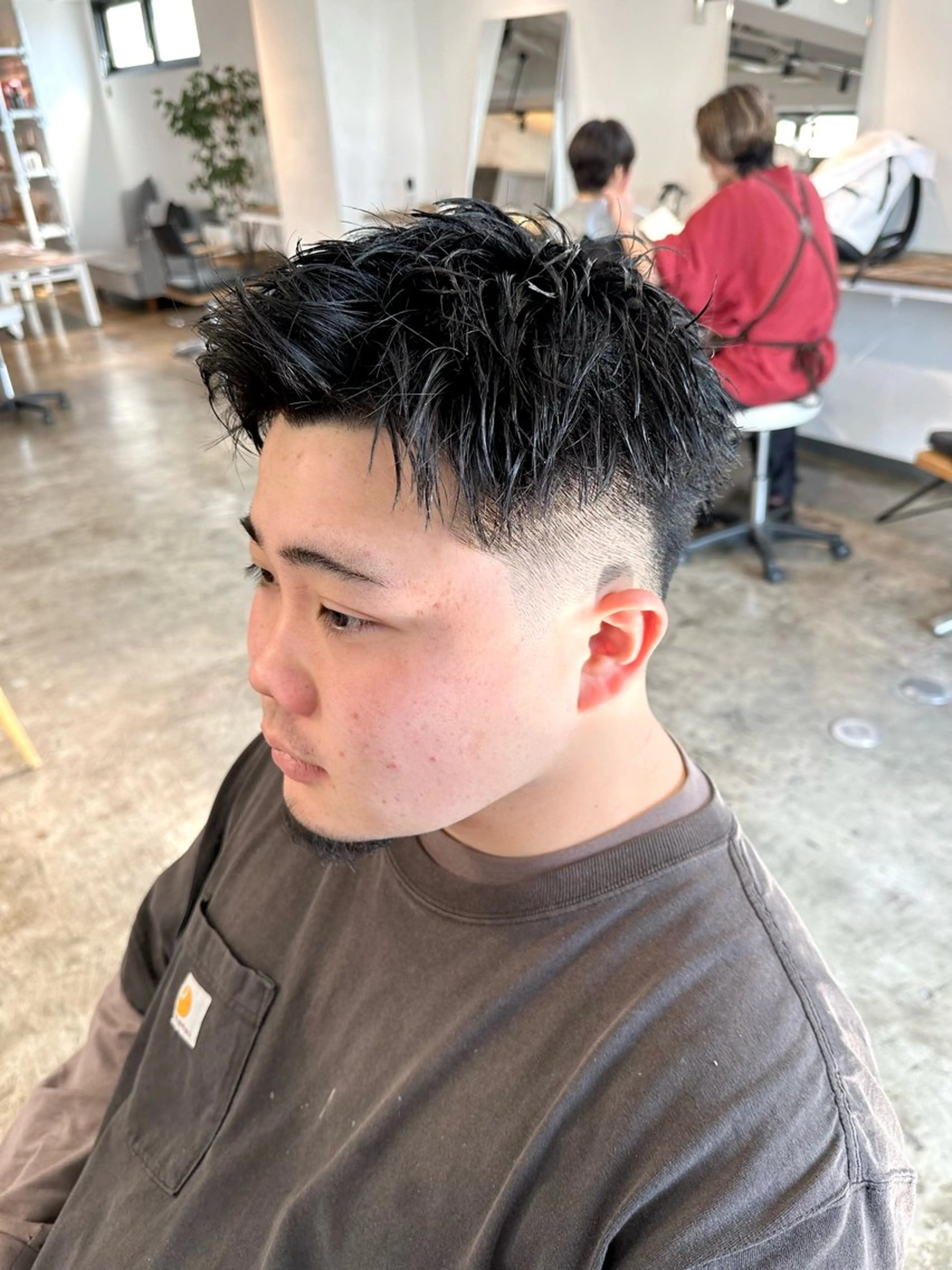 メンズ フェードカット メンズパーマ スキンフェード スパイキーショート 刈り上げ カット 骨格補正施術/メンズ 専門美容師/YUYAのヘアスタイル