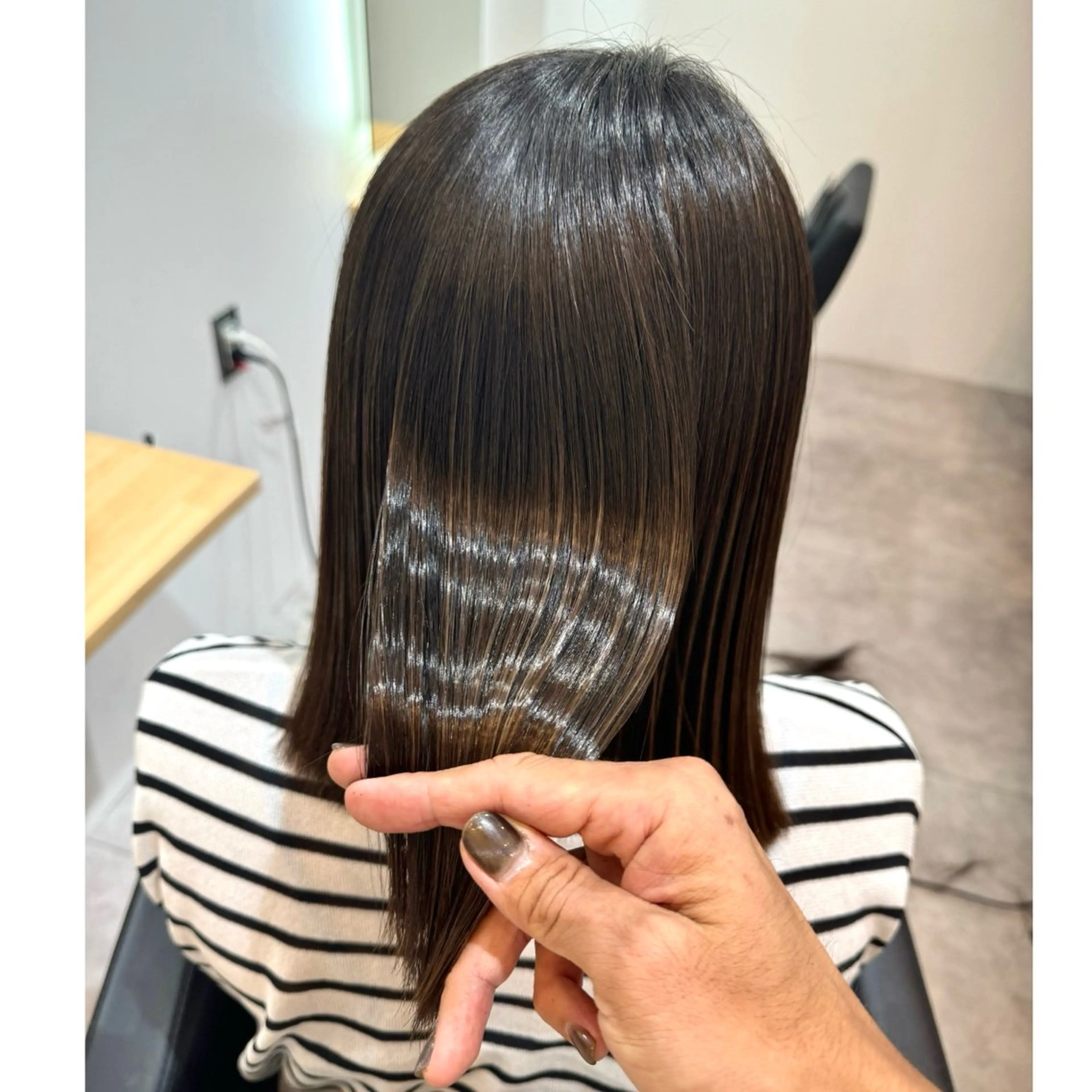 ミディアム 髪質改善 韓国風ヘア 縮毛矯正 トリートメント カット トリートメント 森 隆秀/韓国ヘアのヘアスタイル