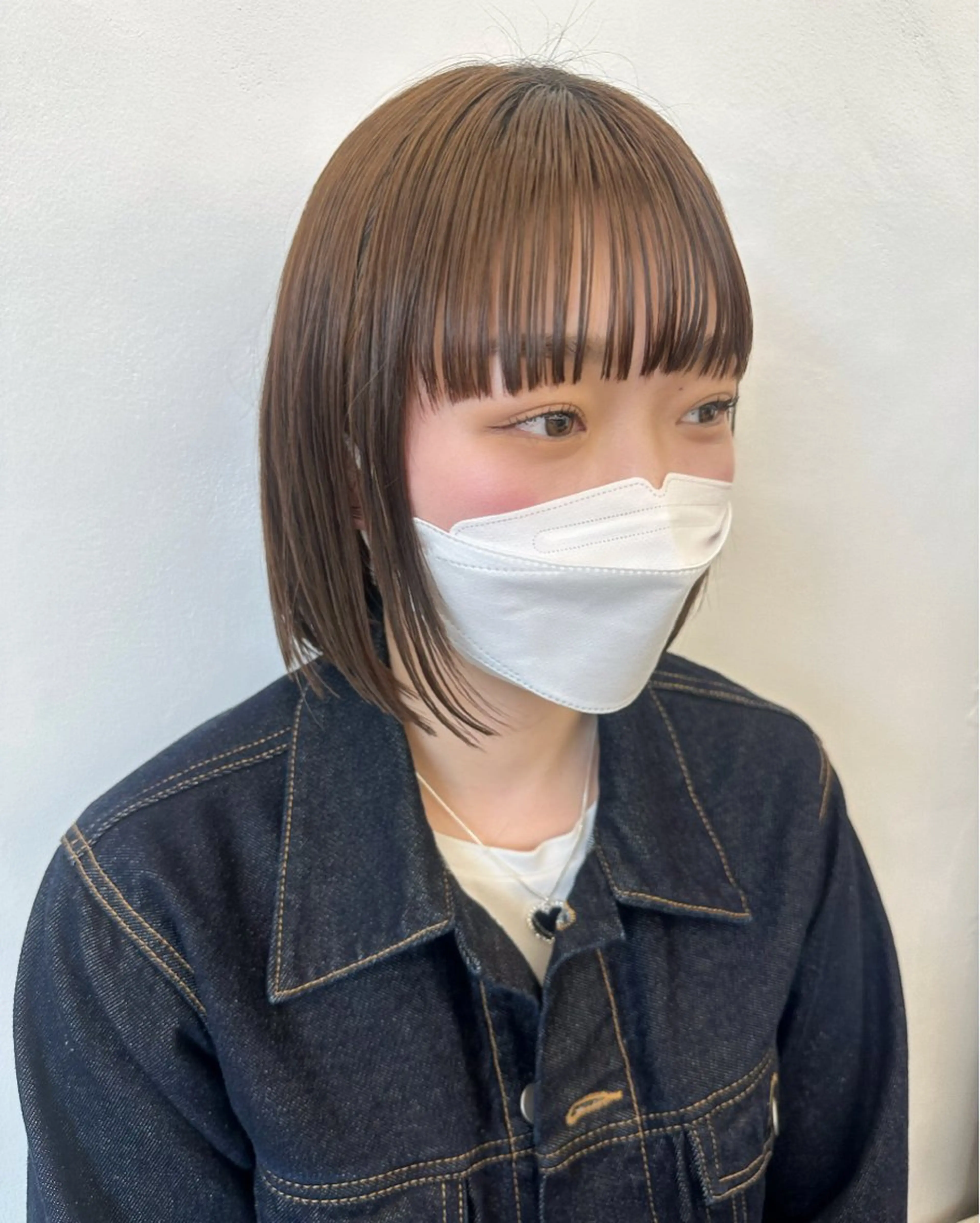 ミディアム カラー 顔まわりカット/艶髪 カラー✨けいとのヘアスタイル