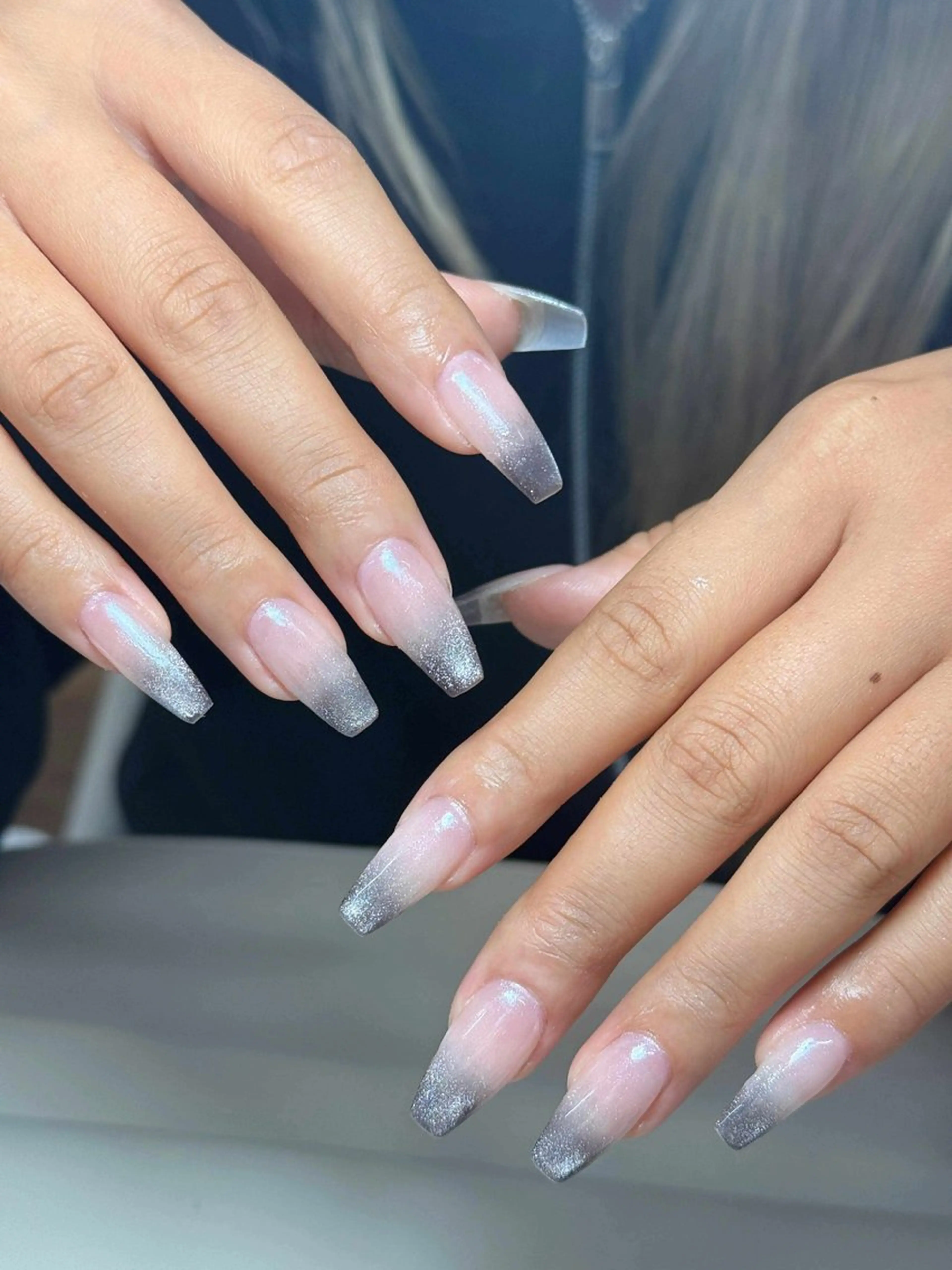 ネイル チークネイル フレンチネイル グラデーション 韓国ネイル マグネットネイル ハンドネイル JINIE689 ジンのネイルデザイン