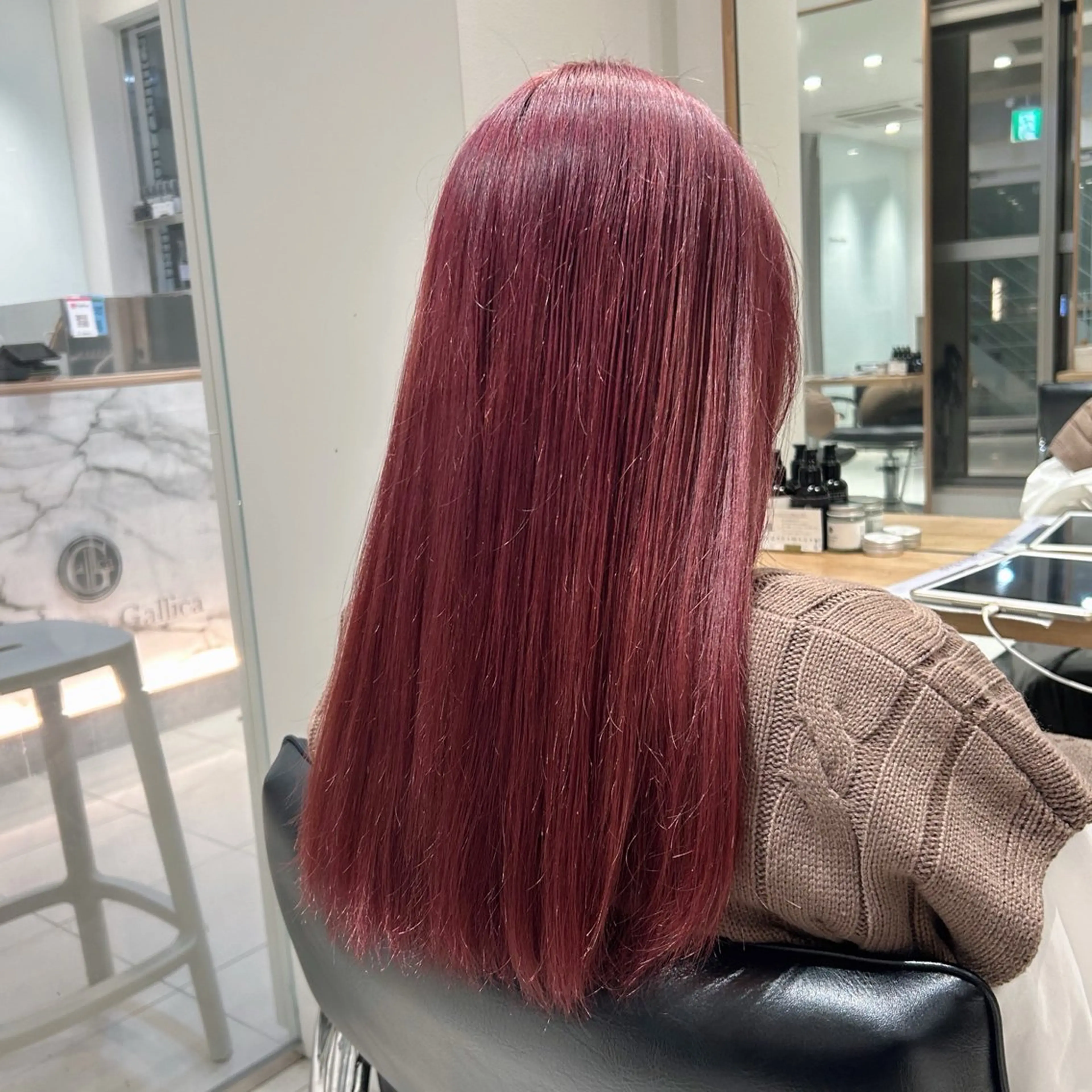 カラー カシス ピンクカラー ヘアカラー ︎︎🌟韓国艶カラー ︎🌟璃奈 (ﾘﾅ)のヘアスタイル