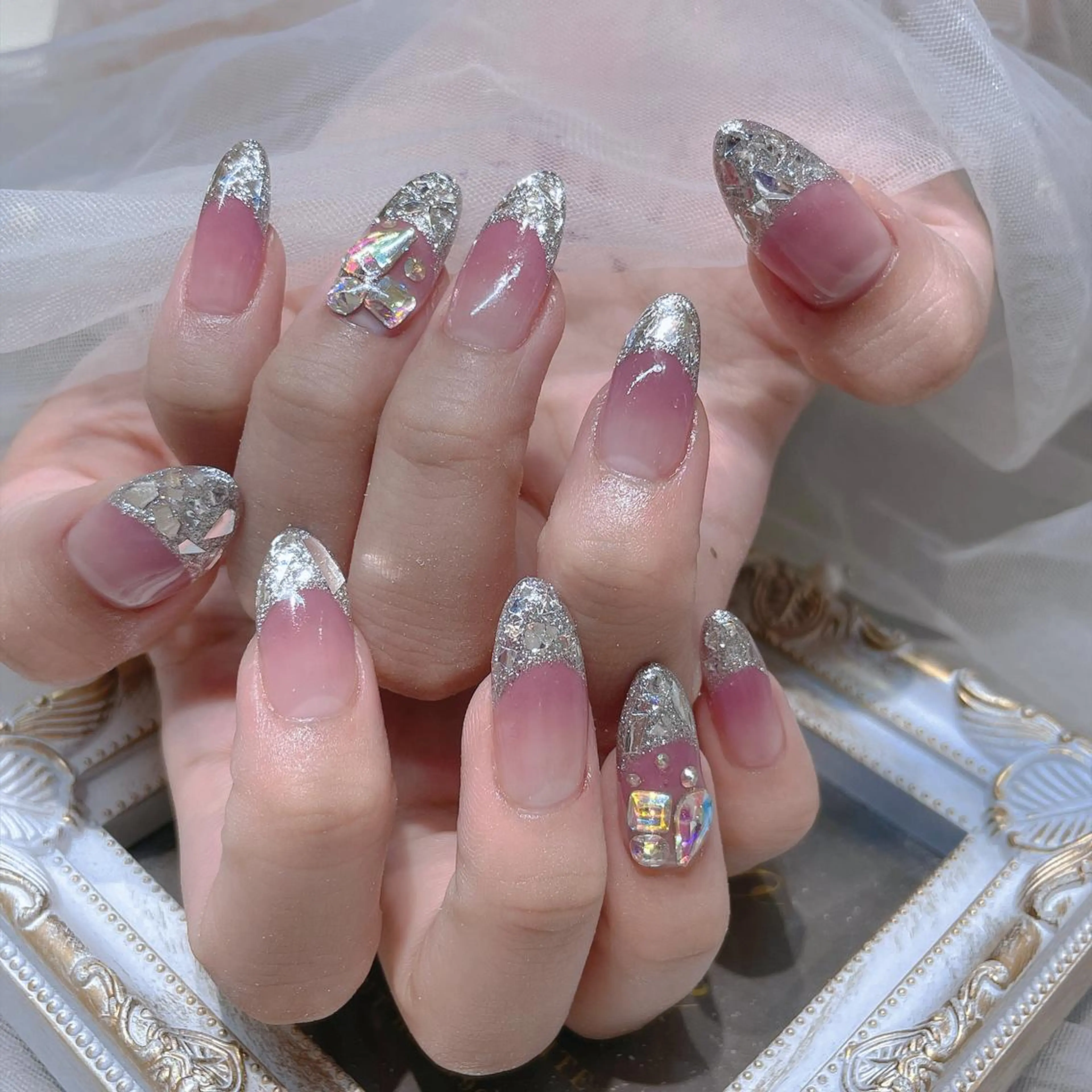 ネイル アートネイル 持ち込み ワンカラーネイル スカルプネイル ネイルチップ 長さだし専門店 M2　rikaのネイルデザイン