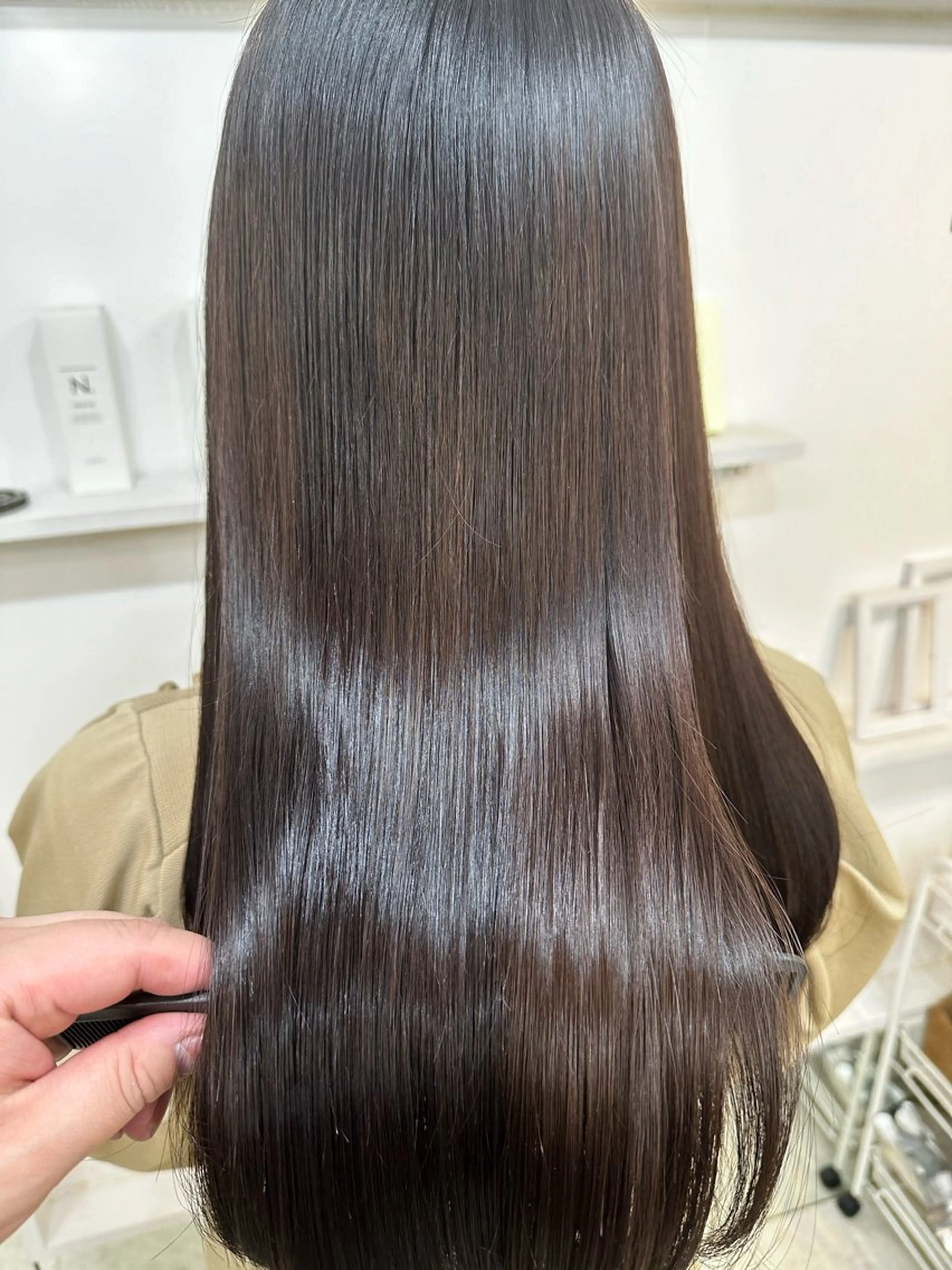 ミディアム カラー 髪質改善 カット ヘアカラー トリートメント 髪質改善/レイヤー ストウシンゴのヘアスタイル