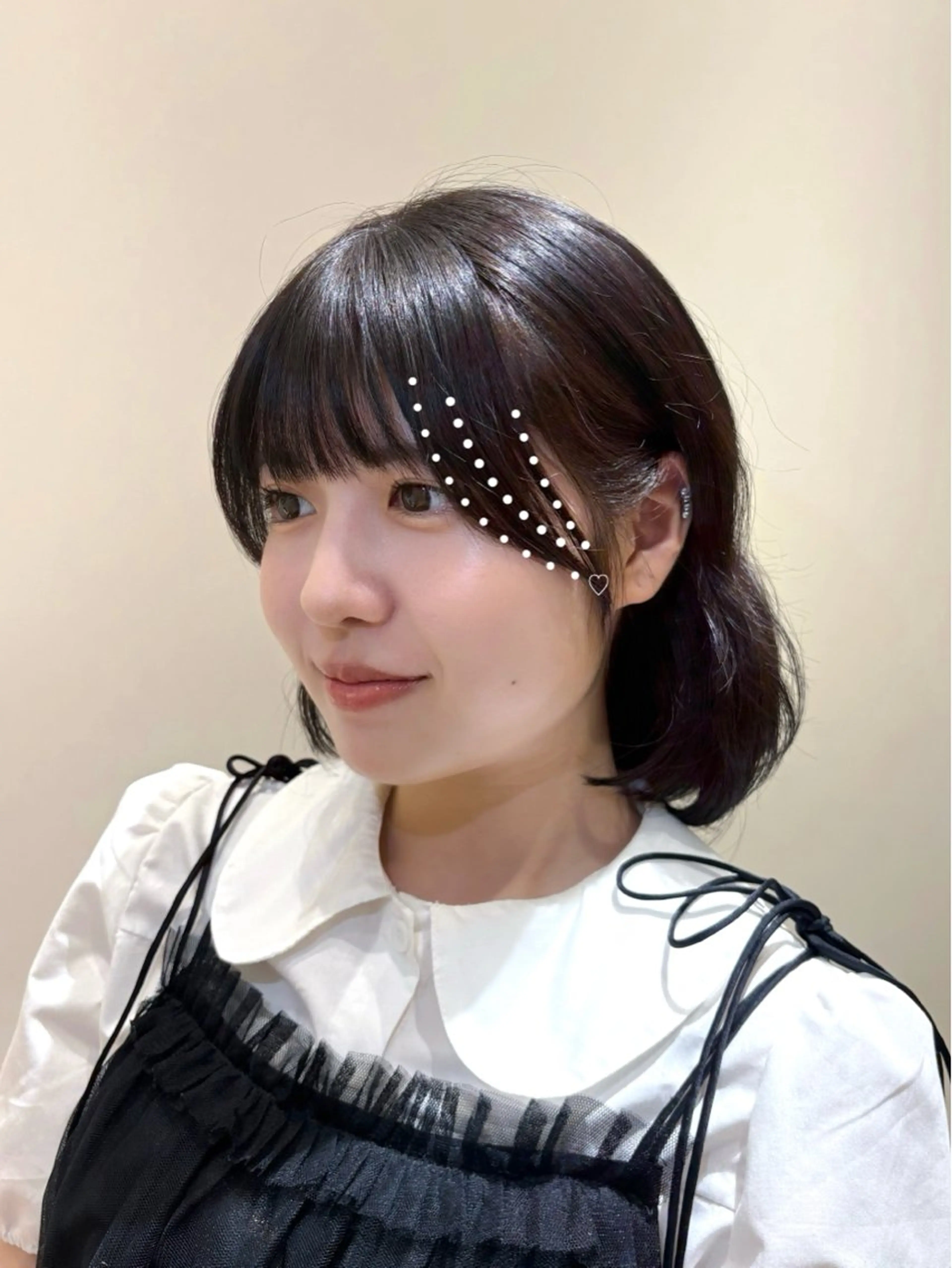 ショート 顔周りカット カット ヘアカラー トリートメント 透明感カラー/顔周り カット🎀ヒラバルのヘアスタイル