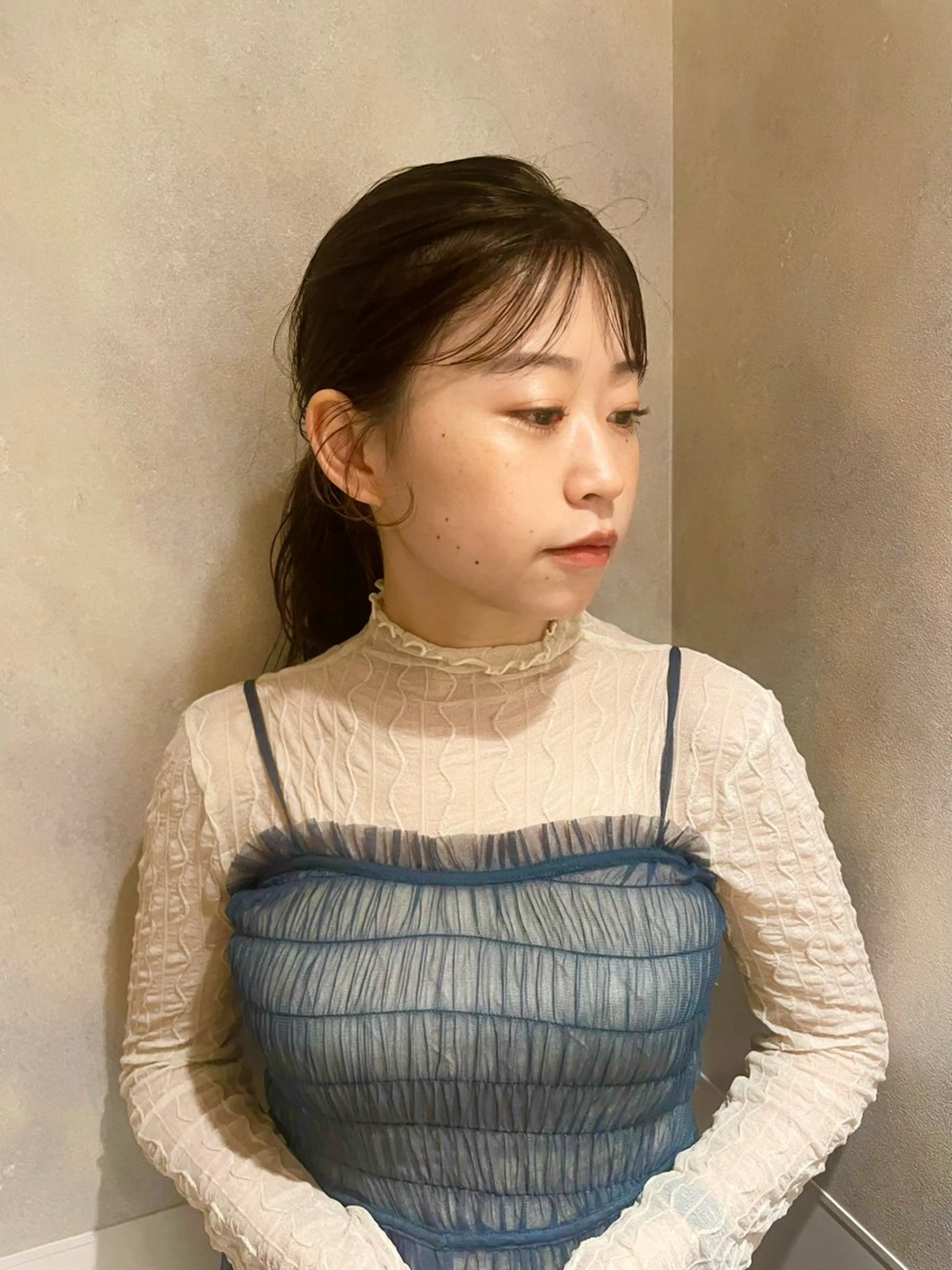 ミディアム カラー ヘアカラー 野町好花 レイヤー/髪質改善のヘアスタイル