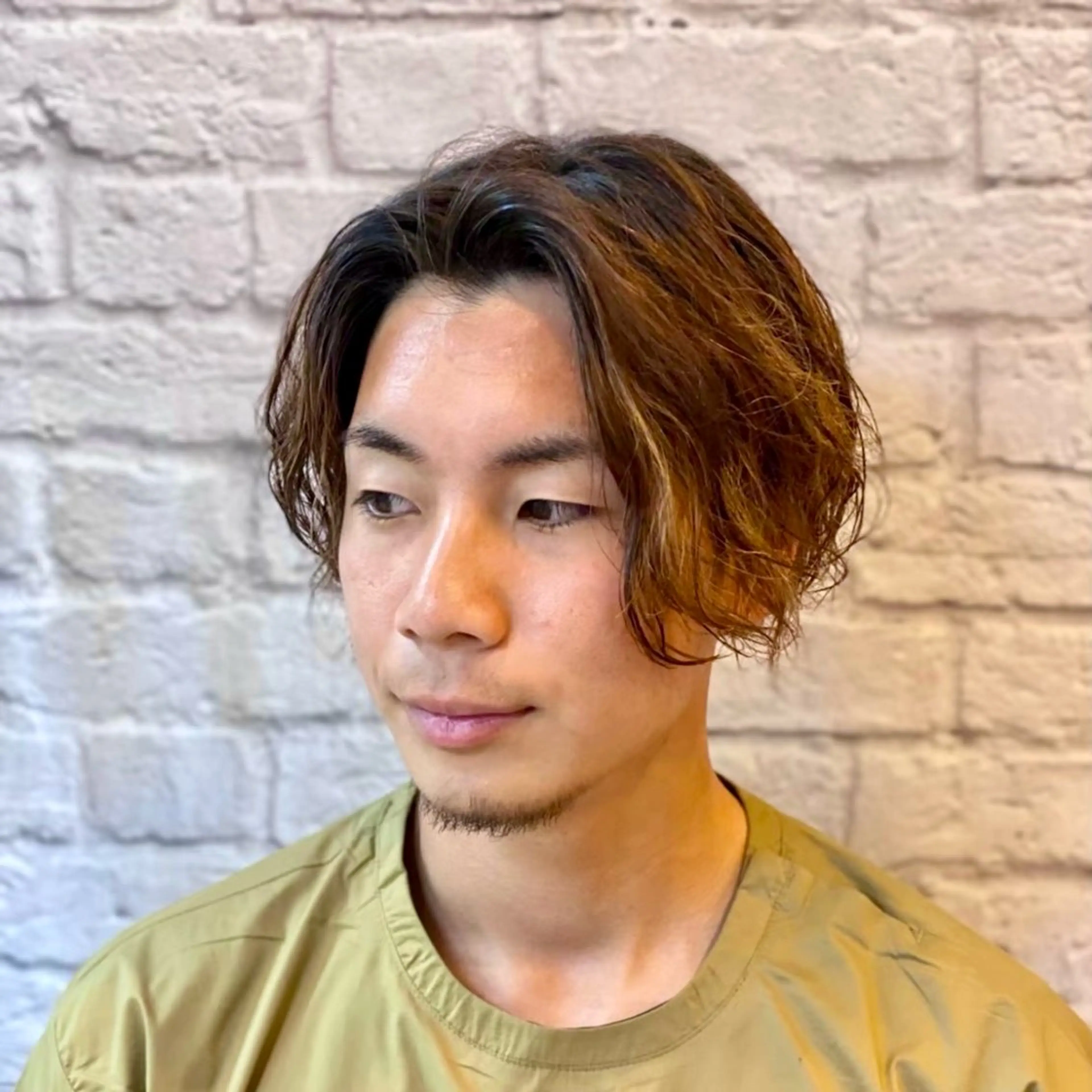 ミディアム パーマ ヘアアレンジ メンズ キッズ カット パーマ メンズカット/パーマ 山崎航平💈のヘアスタイル