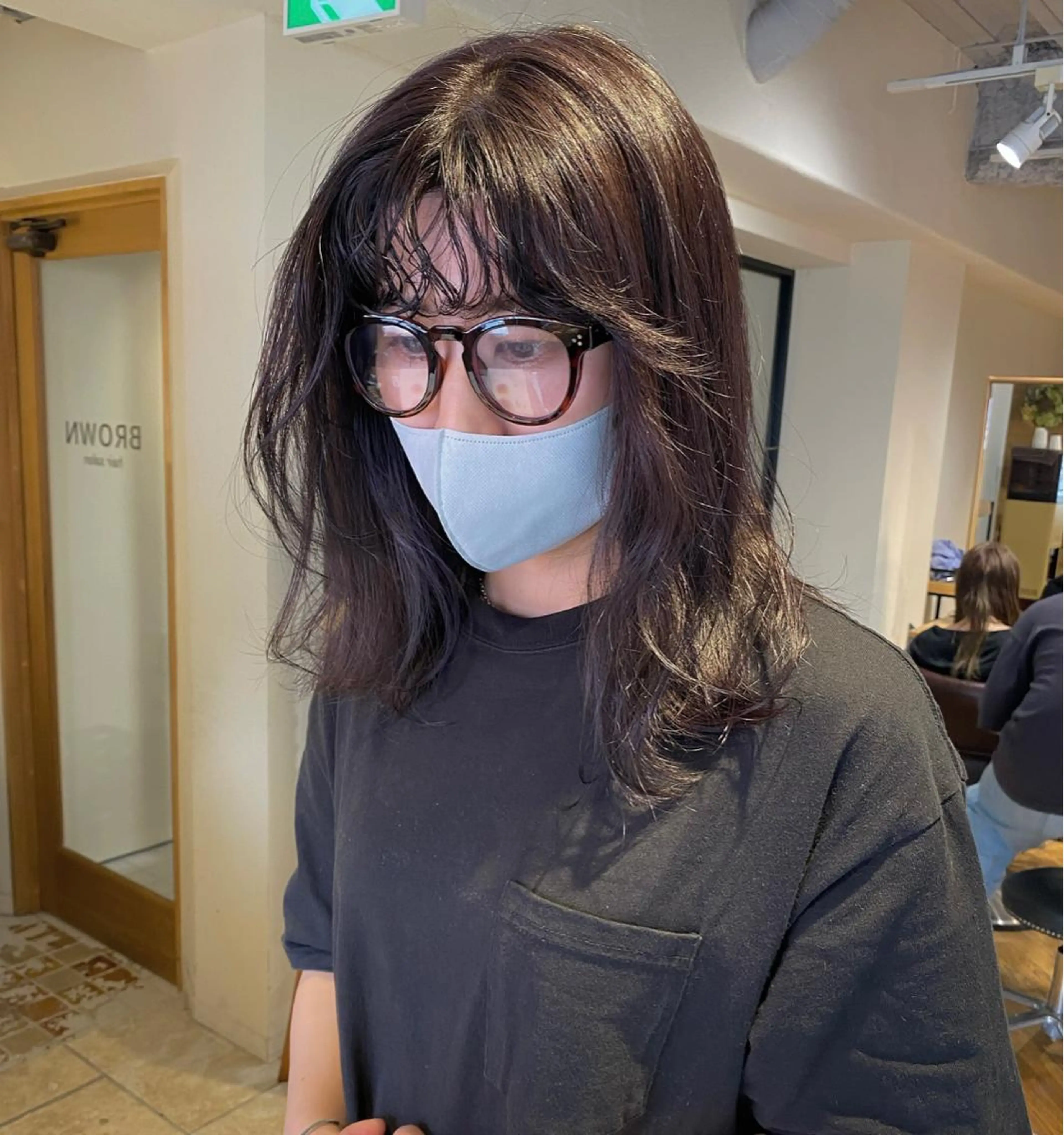 ミディアム パーマ ミディアムパーマ io濱川 遥のヘアスタイル