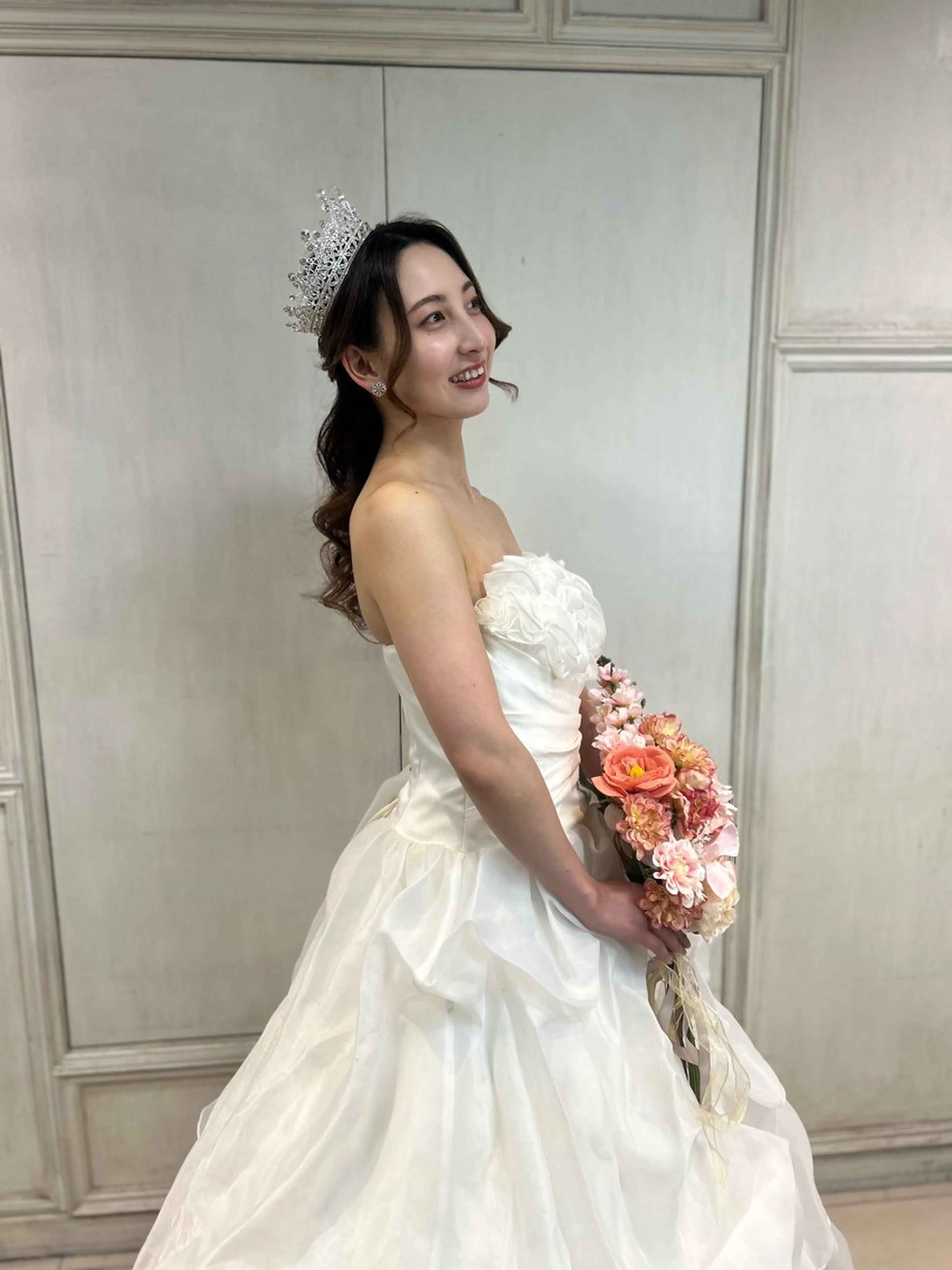 ヘアアレンジ ハーフアップ ヘアセット 伊藤 萌加のヘアスタイル