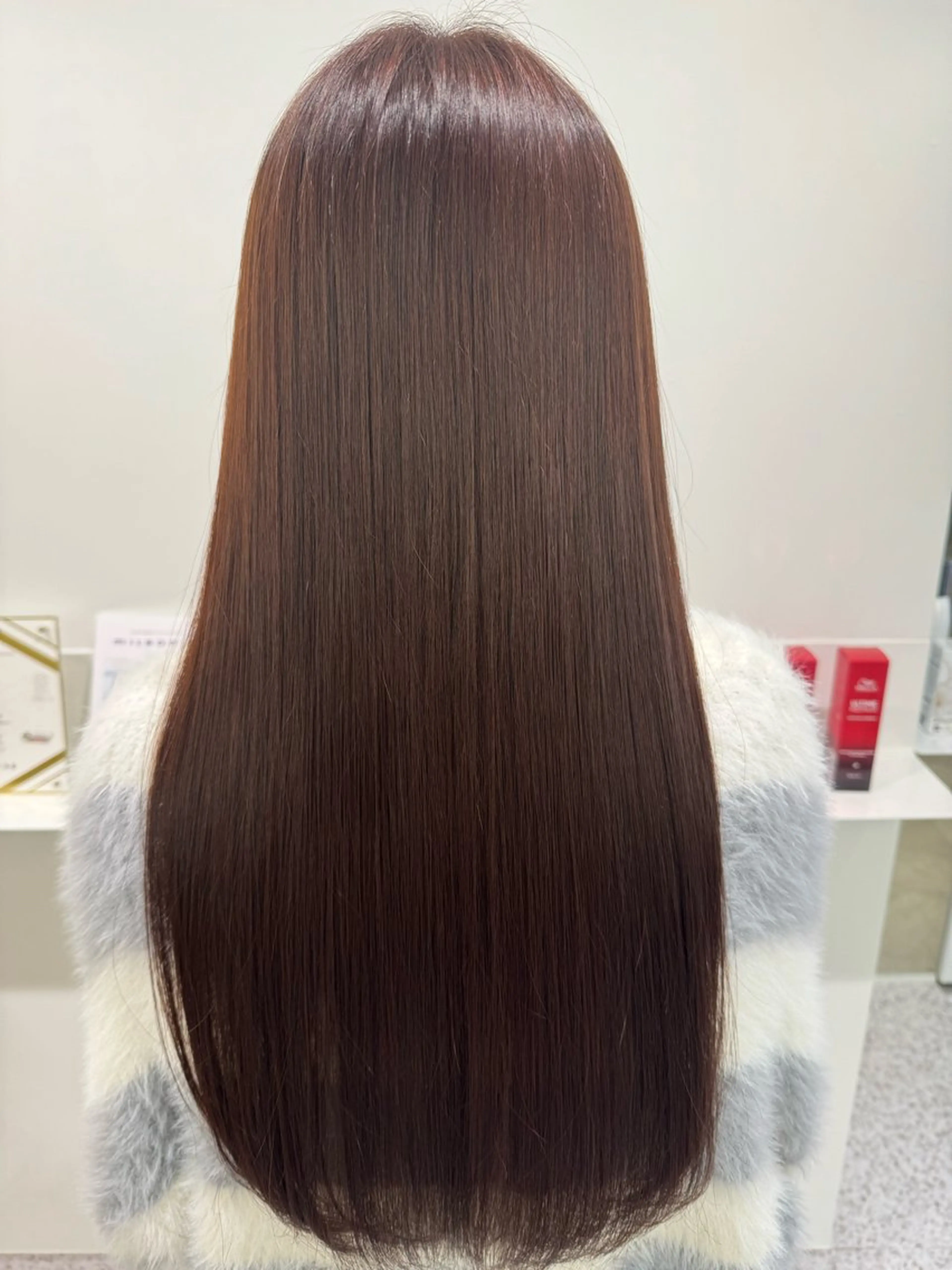 セミロング カラー ブラウンカラー オレンジ オレンジブラウン Sea by LUVISM 万代店所属・モデル募集 /万代/松井茉里奈のヘアスタイル