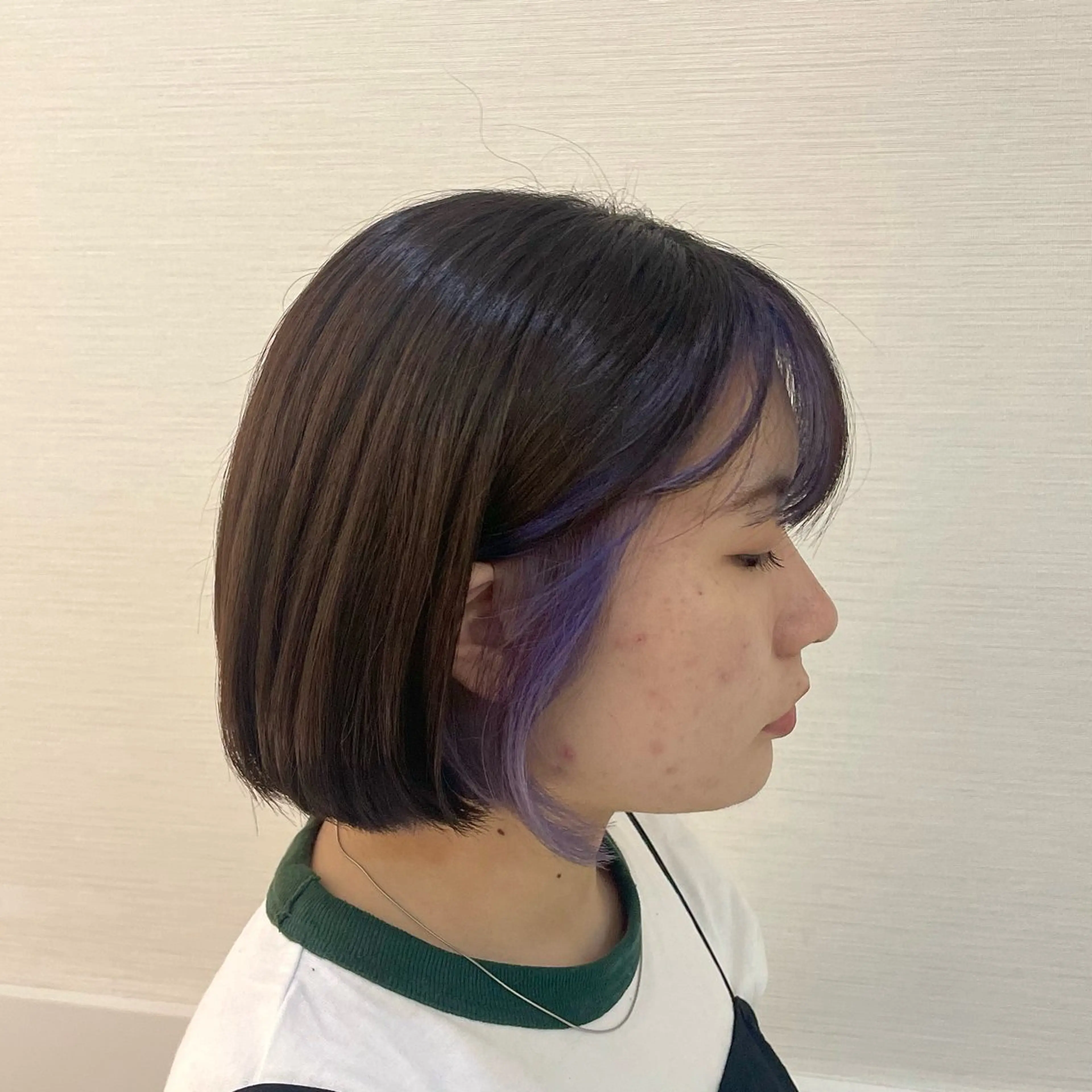 ショート カラー ミストバング ブリーチ  フェイスフレーミング 韓国/透明感カラー さなのヘアスタイル