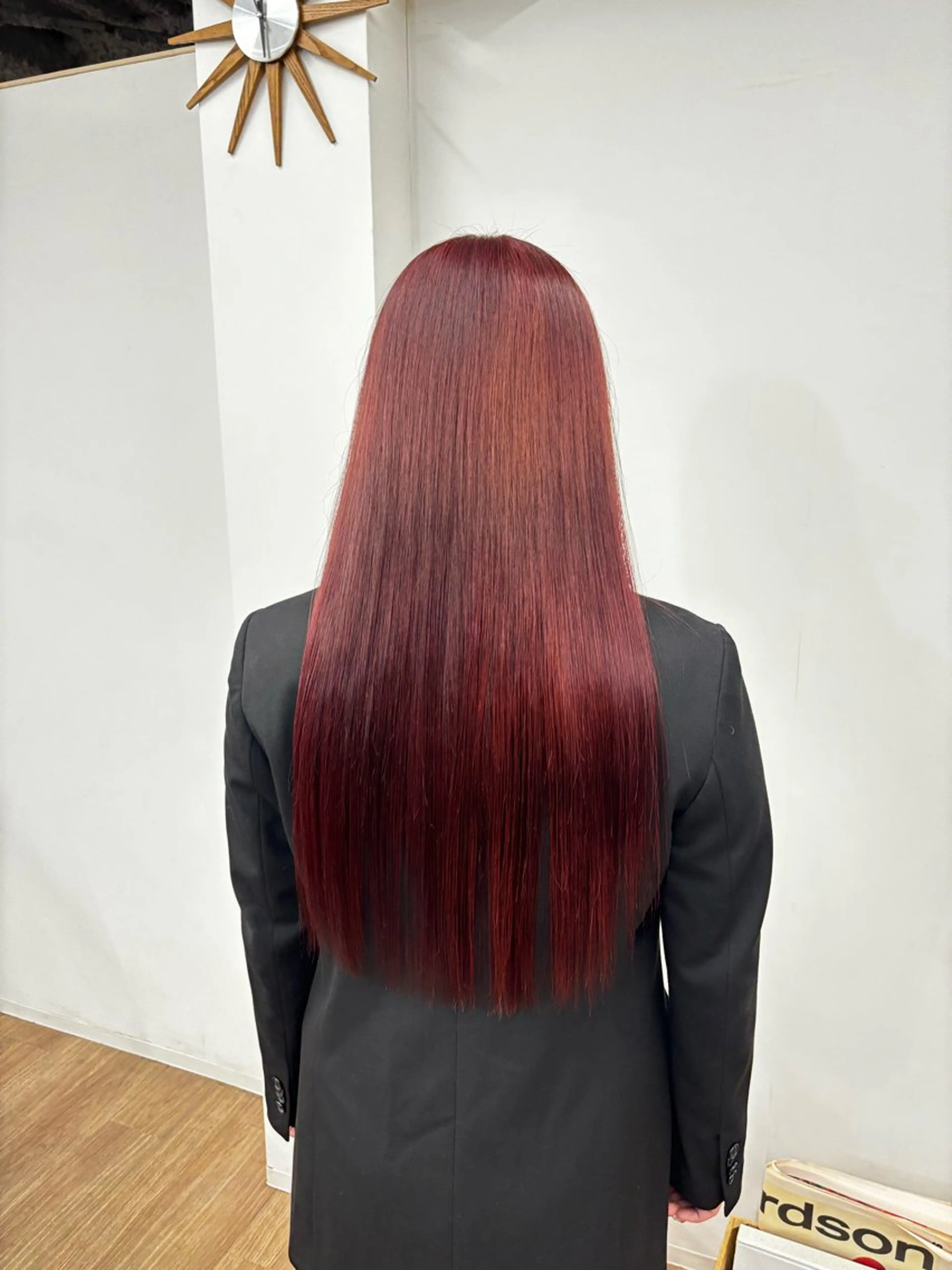 ロング カラー レッドカラー ヘアカラー トリートメント HIROKO / 透明感暖色カラー🎀のヘアスタイル