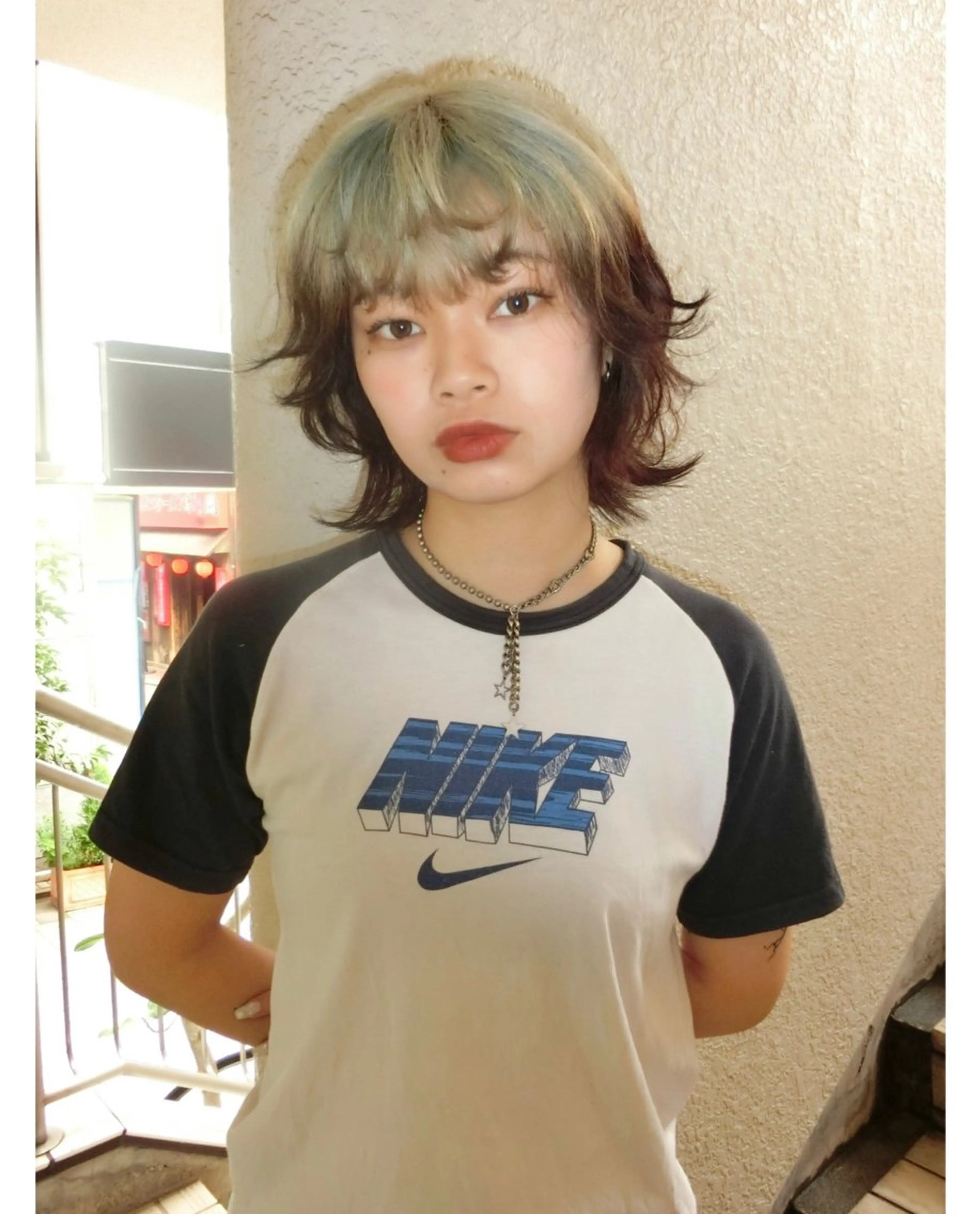 ミディアム カラー ハッシュカット/ MAYAのヘアスタイル