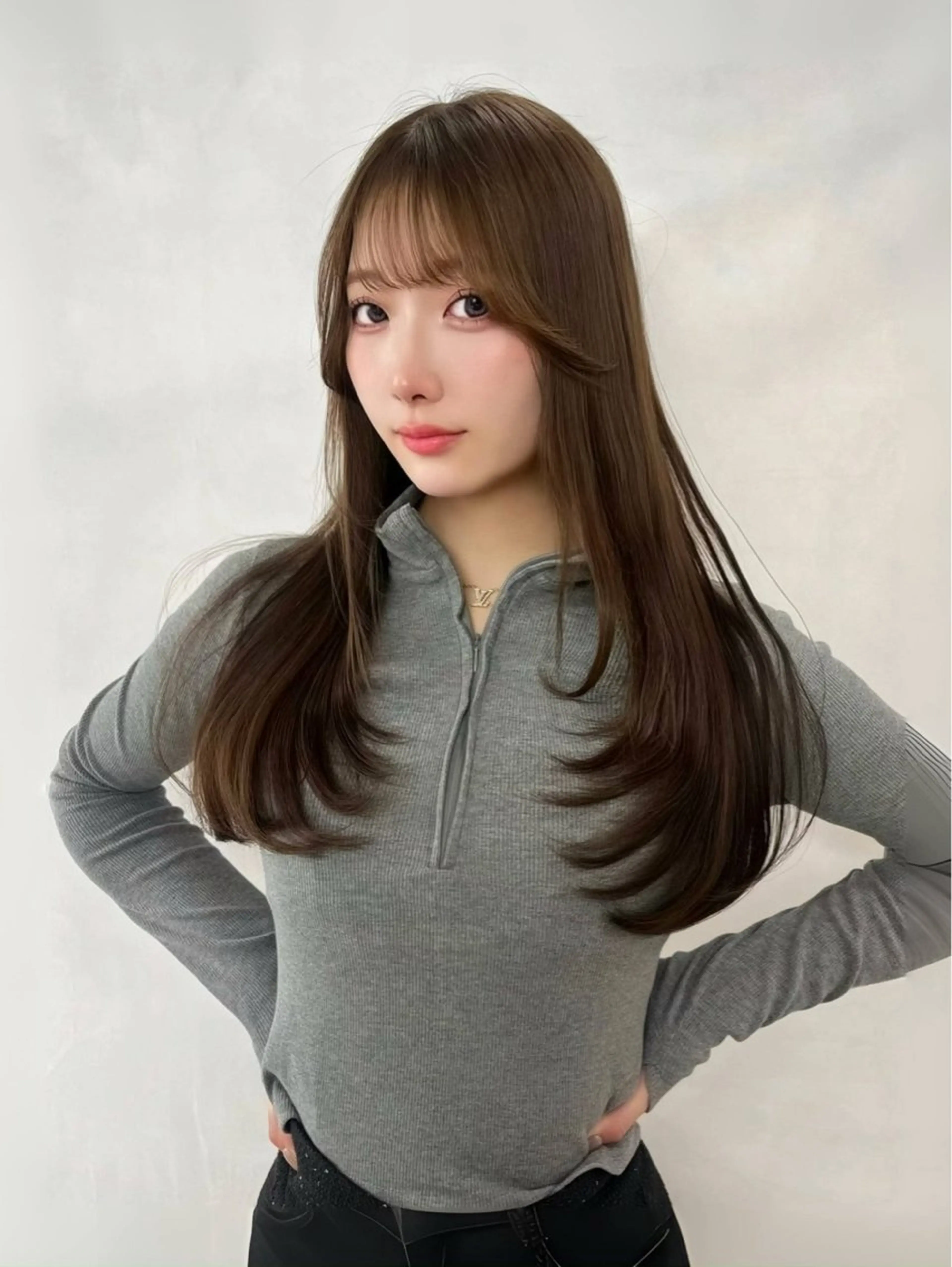 ロング カラー メンズセンターパート 🇰🇷wakanaのヘアスタイル