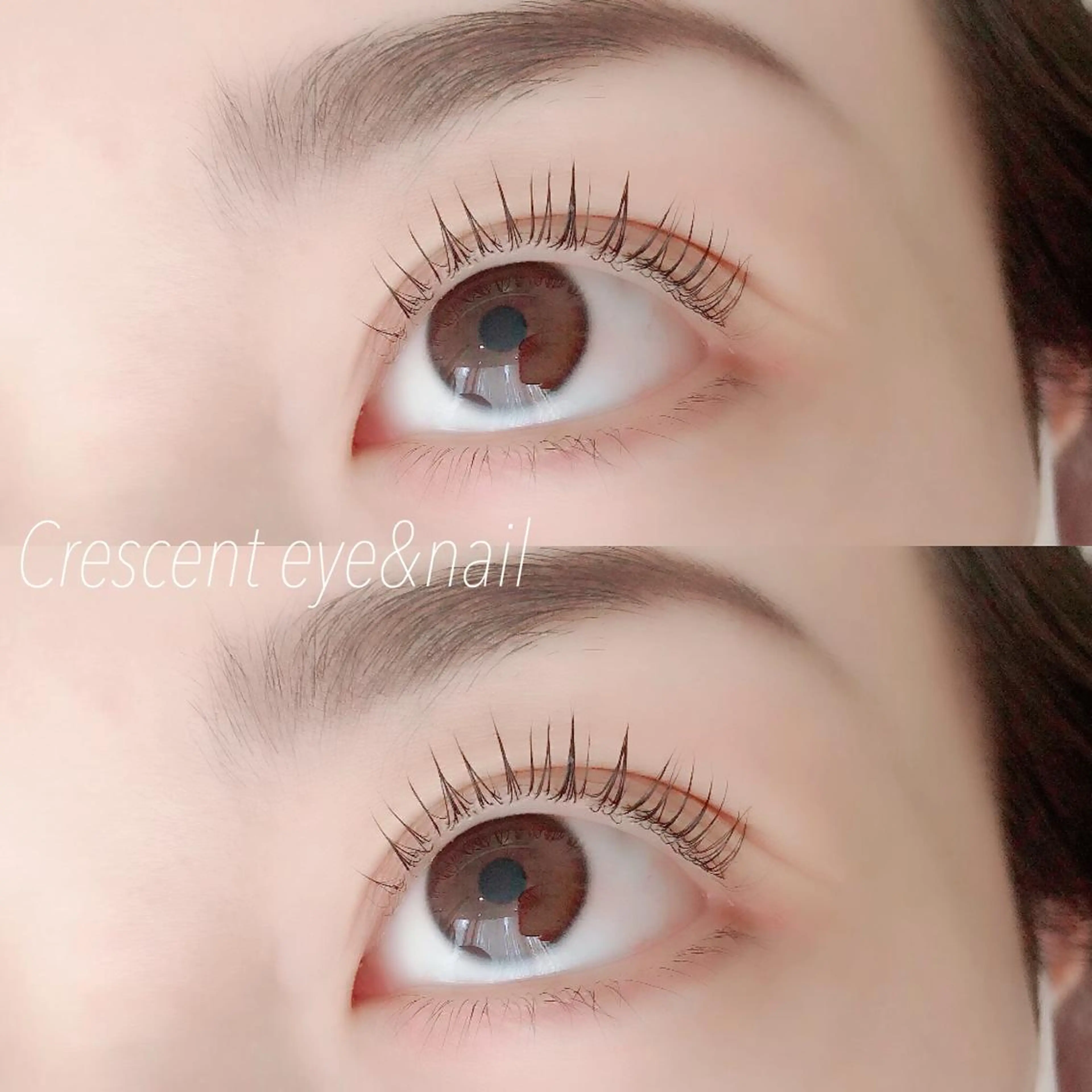 マツエク・マツパ パリジェンヌラッシュリフト マツパ 【Crescent Eye 】Runaのマツエク・マツパデザイン