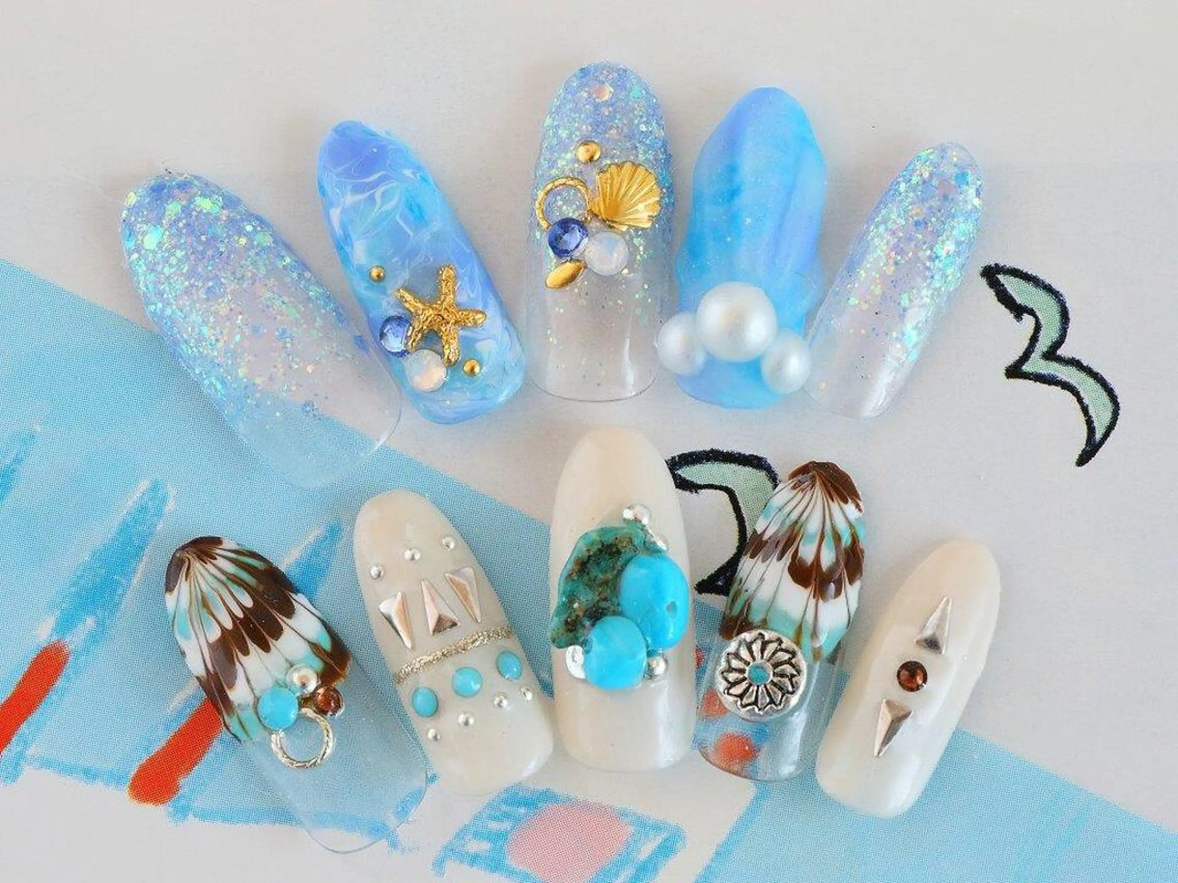 ネイル an sucre baseのネイルデザイン