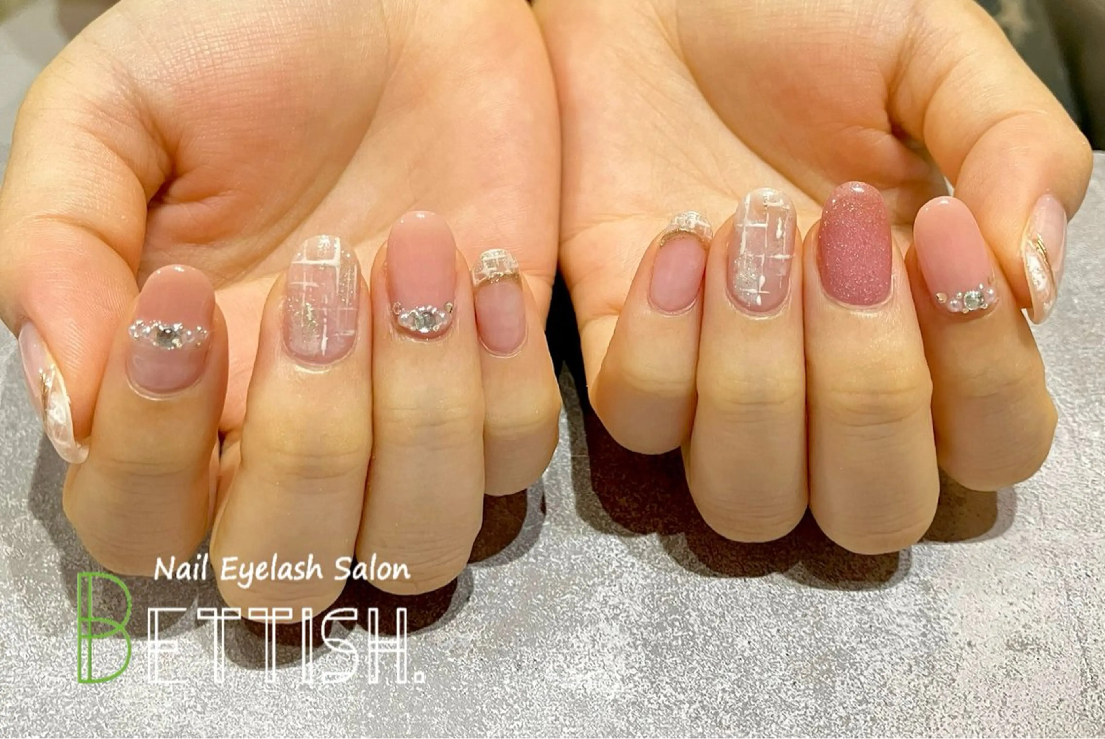 ネイル 持ち込み ツイードネイル ハンドネイル BETTISH. KUMIKO☺︎︎のネイルデザイン