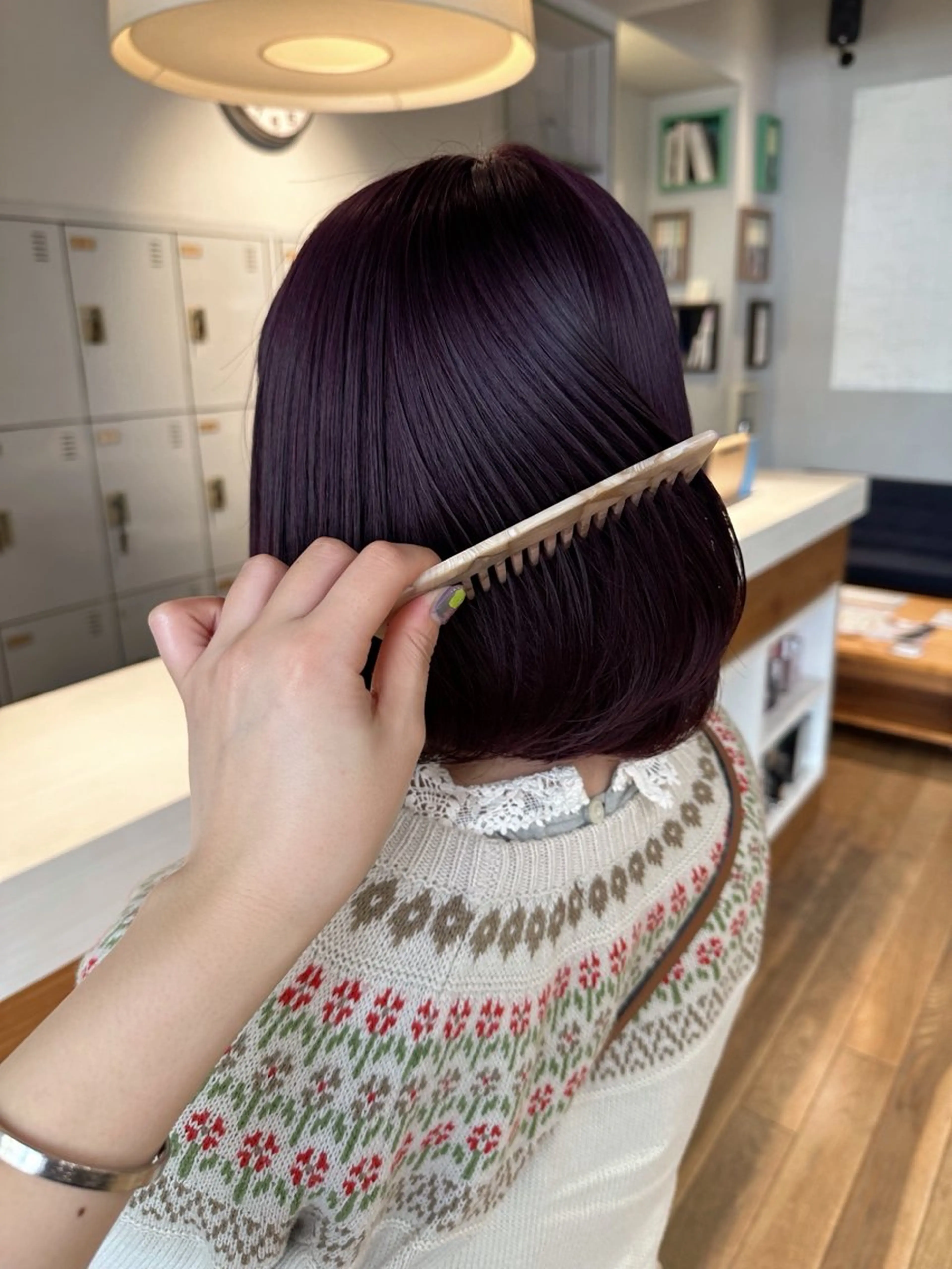 ミディアム カラー ヘアカラー 塩澤 榛奈のヘアスタイル