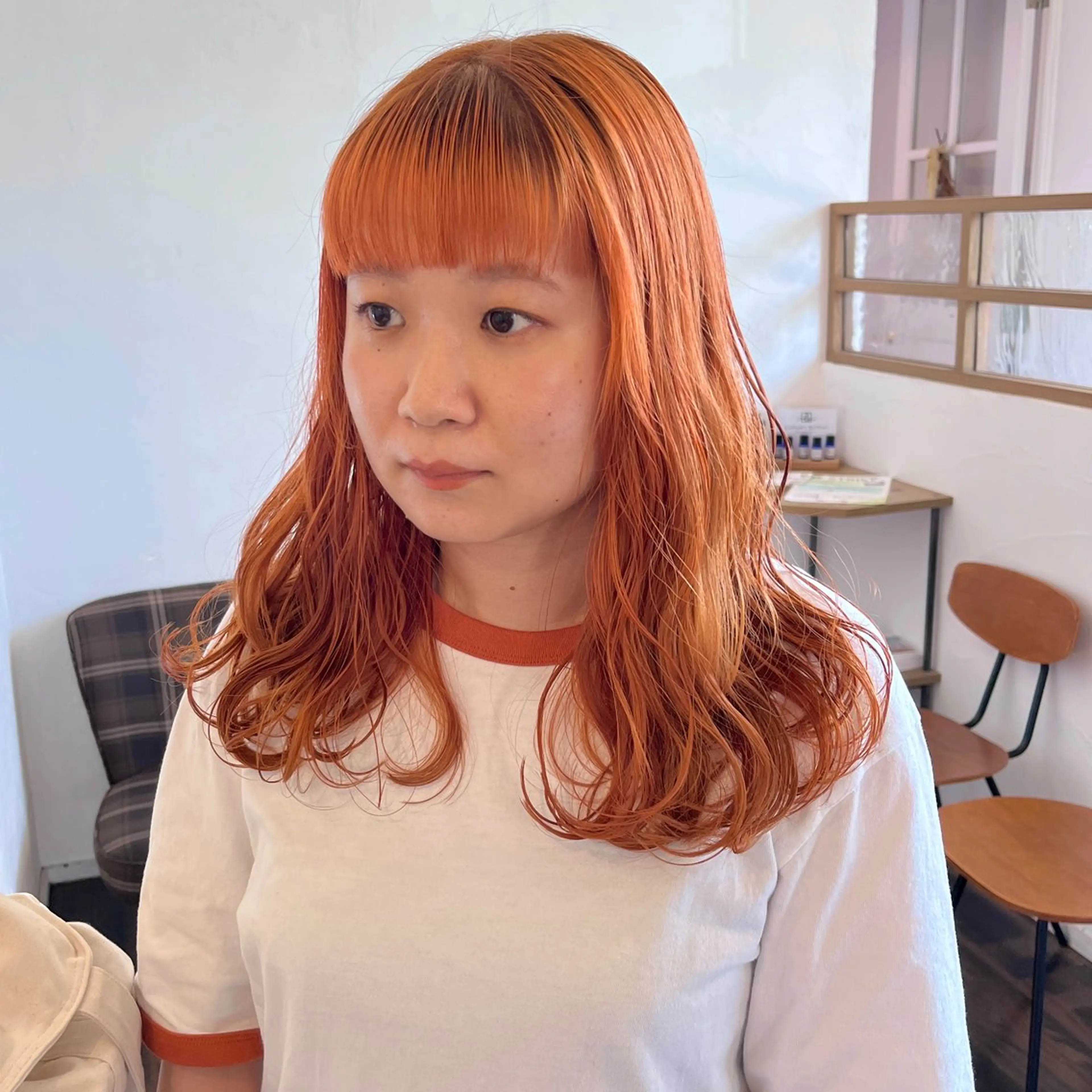 ロング カラー ベージュカラー オレンジ オレンジベージュ 伊藤ゆかり/髪質改善 /透明感カラーのヘアスタイル