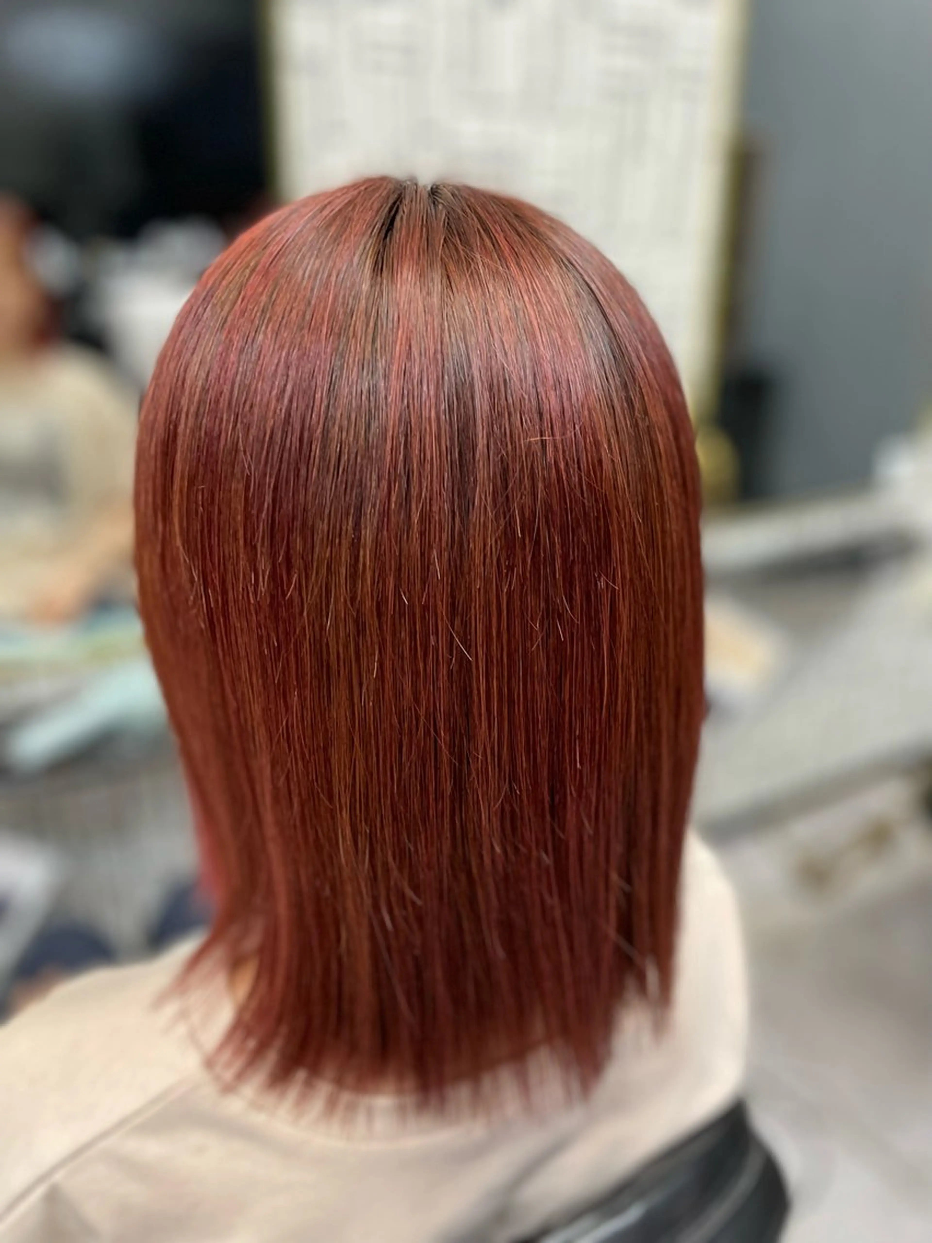 セミロング カット 縮毛矯正 トリートメント 篠原 侑作のヘアスタイル