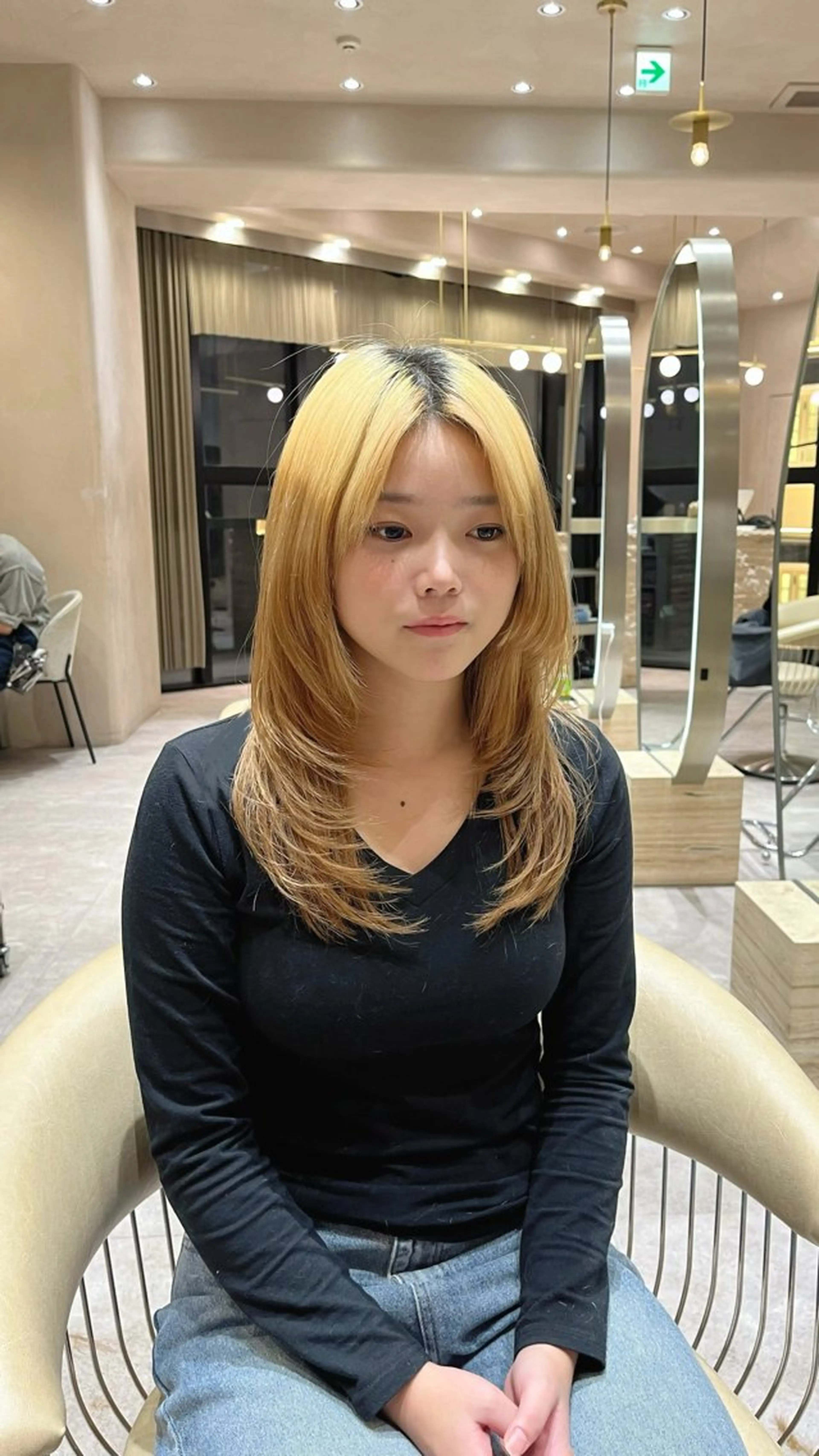 ロング くびれヘア くびれレイヤー レイヤーカット 小顔カット カット トリートメント 渋谷/レイヤー/ メンズ/ 聖翔のヘアスタイル