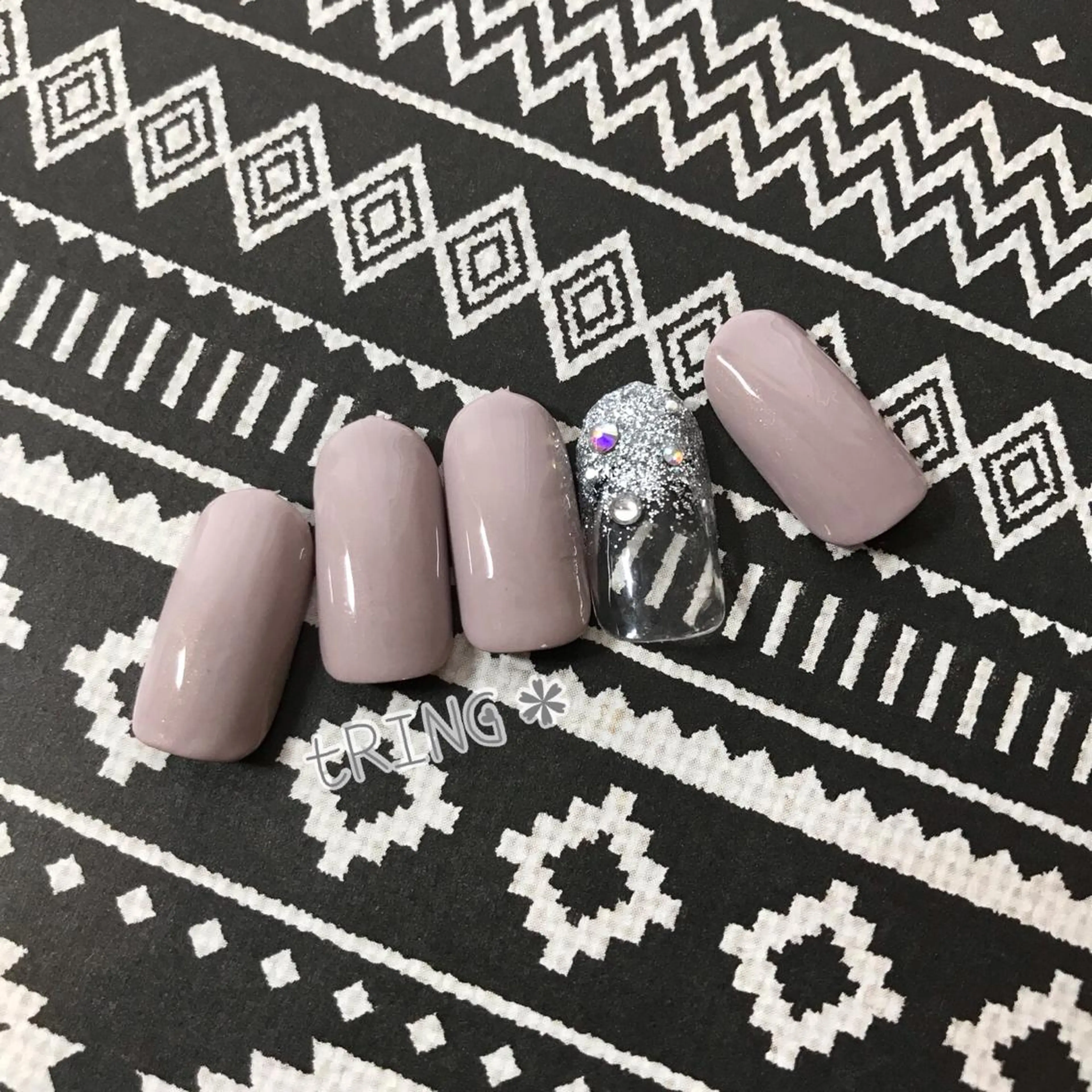 ネイル シンプルネイル ハンドネイル tRING＊ しいの木台のネイルデザイン