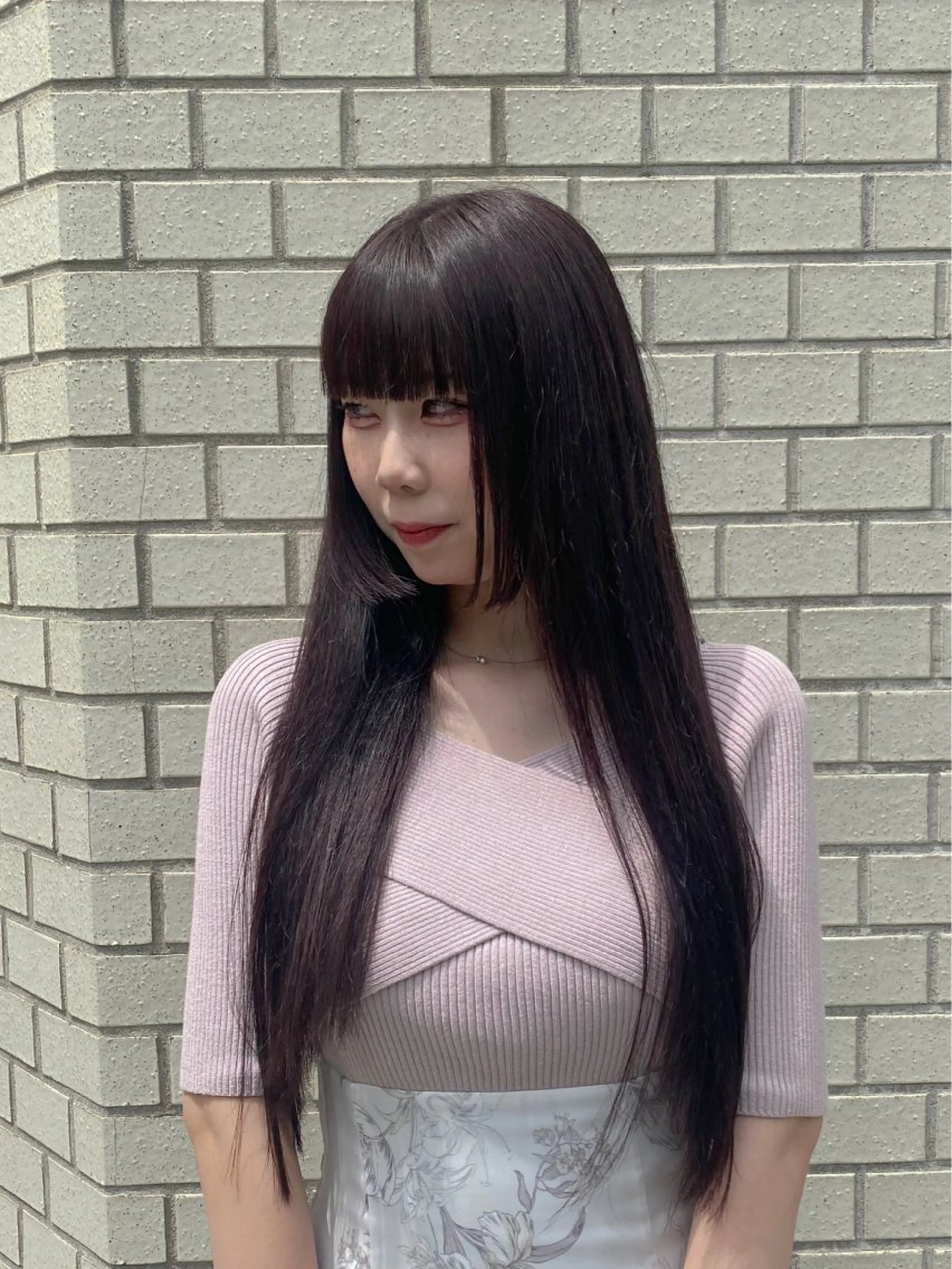 ロング カラー ラベンダーカラー FERIA梅田 hana💫のヘアスタイル