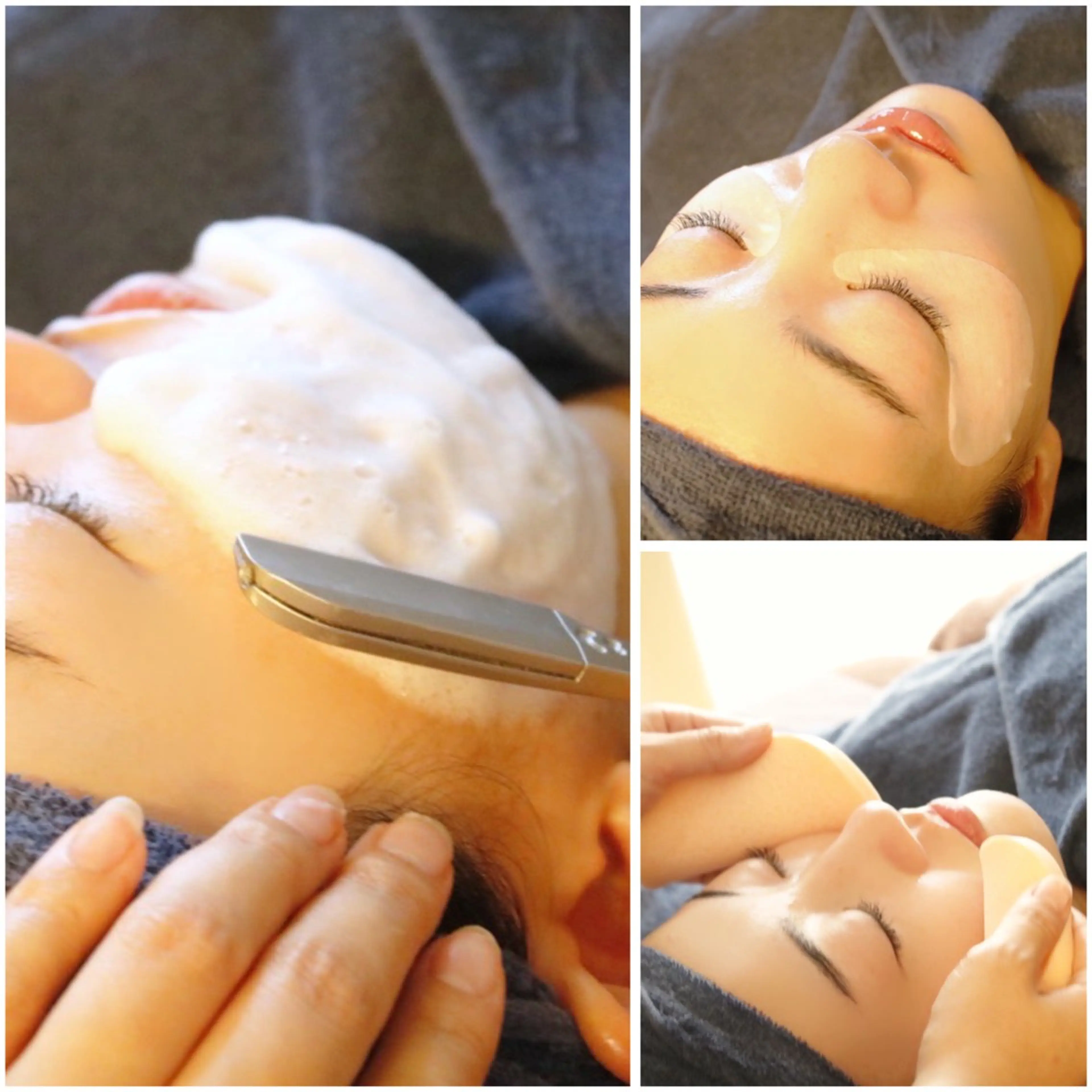 《お写真のご協力🙏》【Eye活♪疲れ目スッキリ】ハリ感UP！シェービング+目元ケア+アイパックの写真