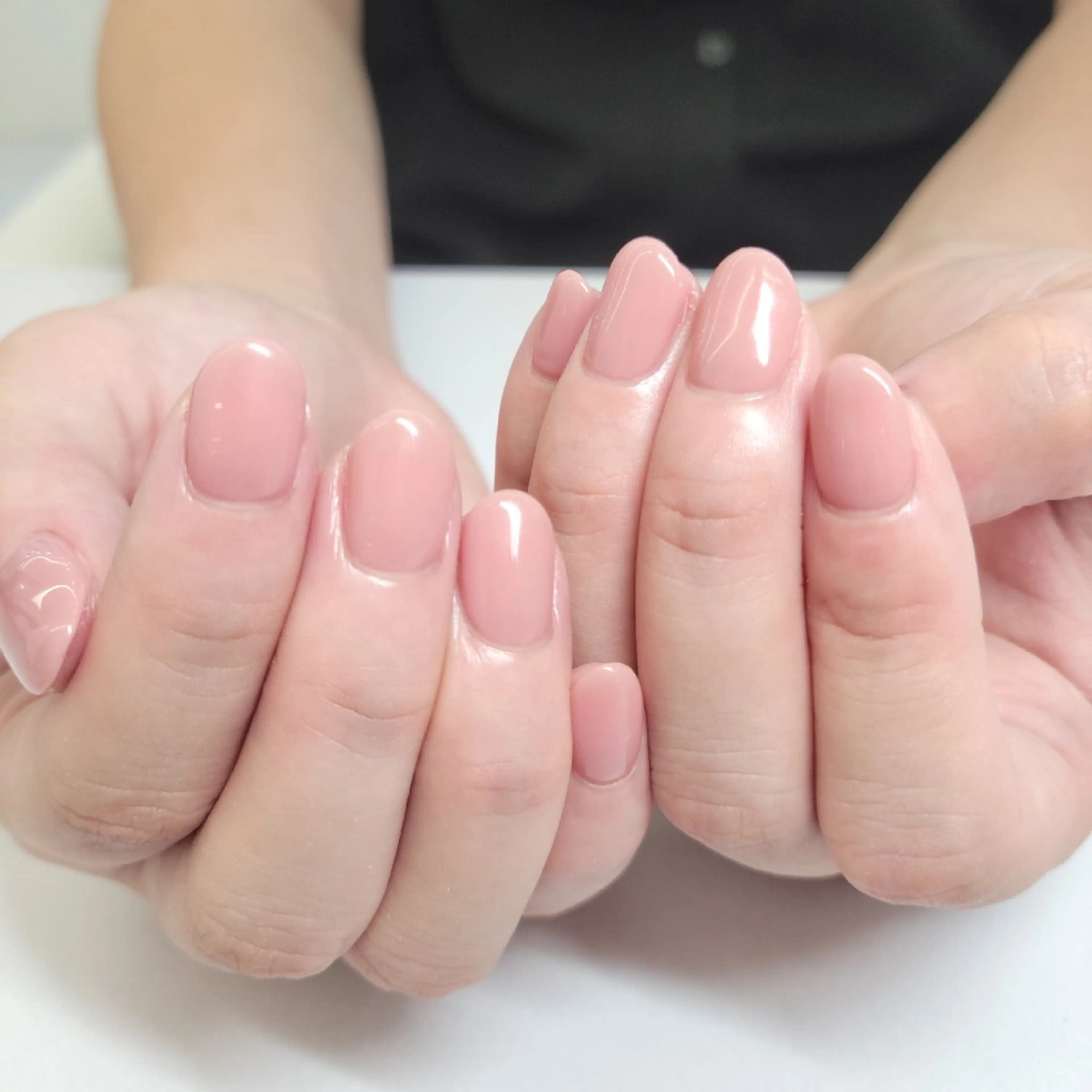 ネイル ジェルネイル ワンカラーネイル パラジェル WHITELY みどりのネイルデザイン