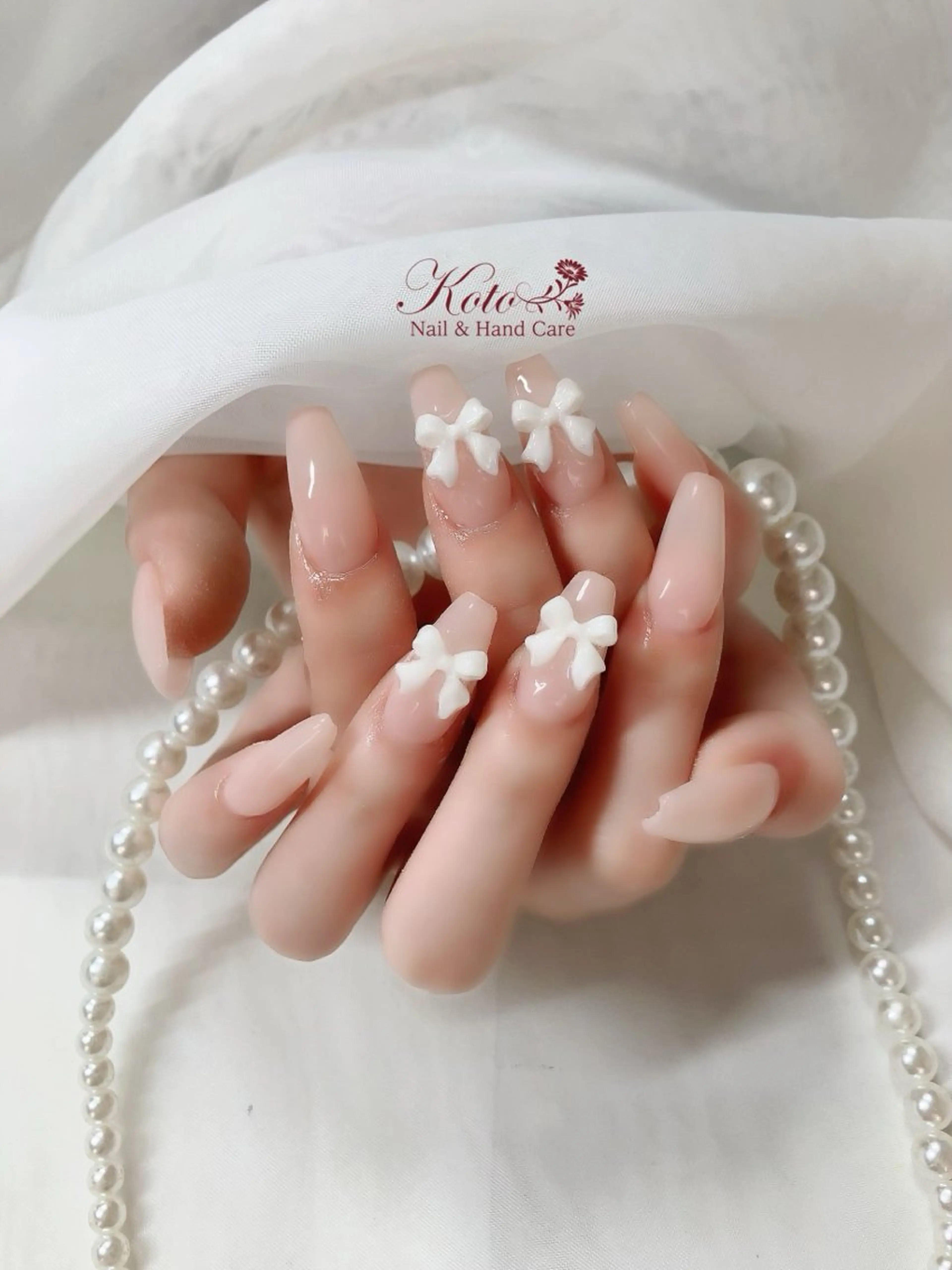 ネイル 長さ出し ジェルネイル 持ち込み ニュアンスネイル 赤色 ハンドネイル Nail Salon KOTOのネイルデザイン