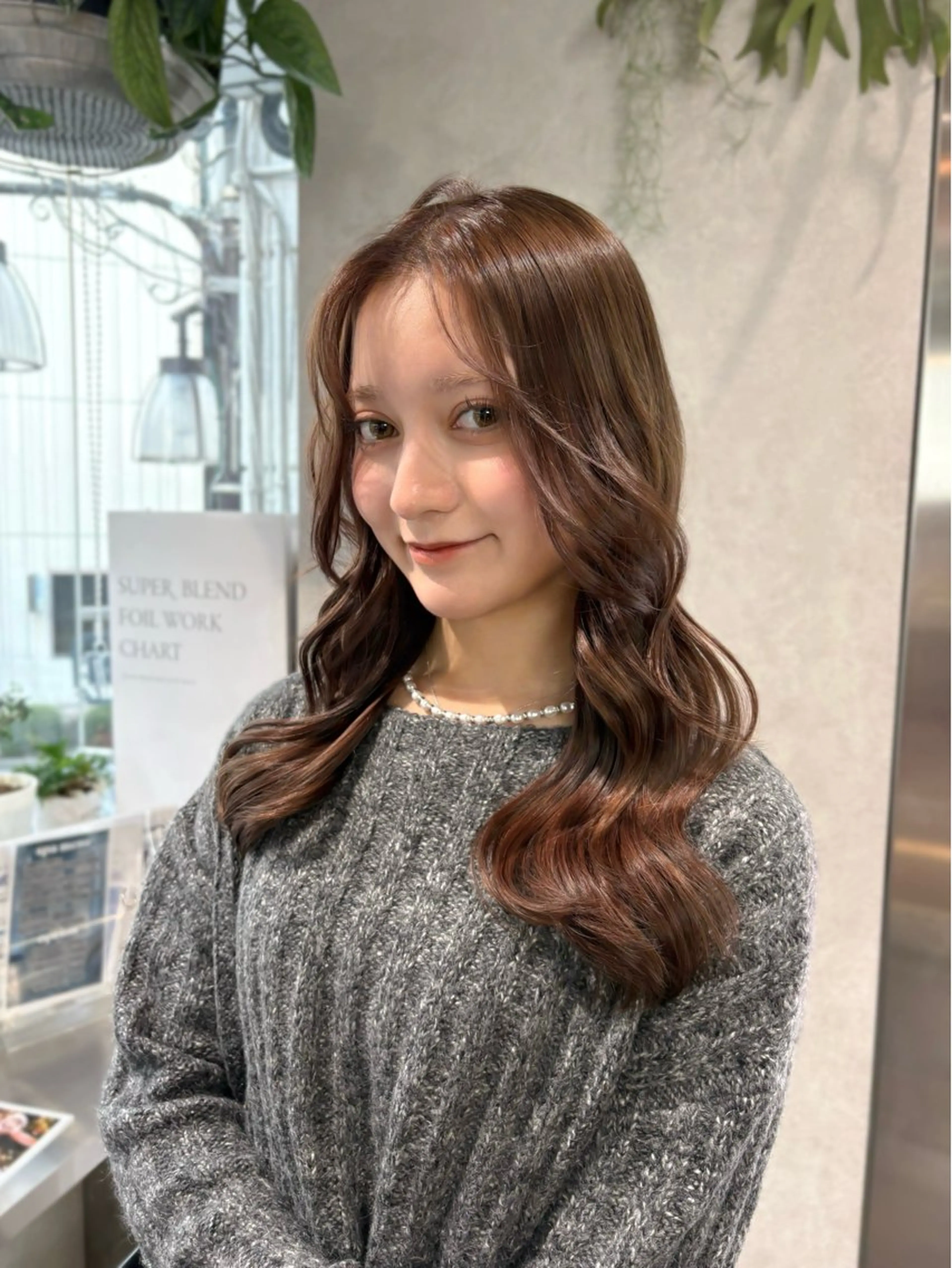 ロング カラー ブラウンカラー 透明感カラー マロンブラウン ヘアカラー 艶ハイトーン/ 輝保🤍✨のヘアスタイル