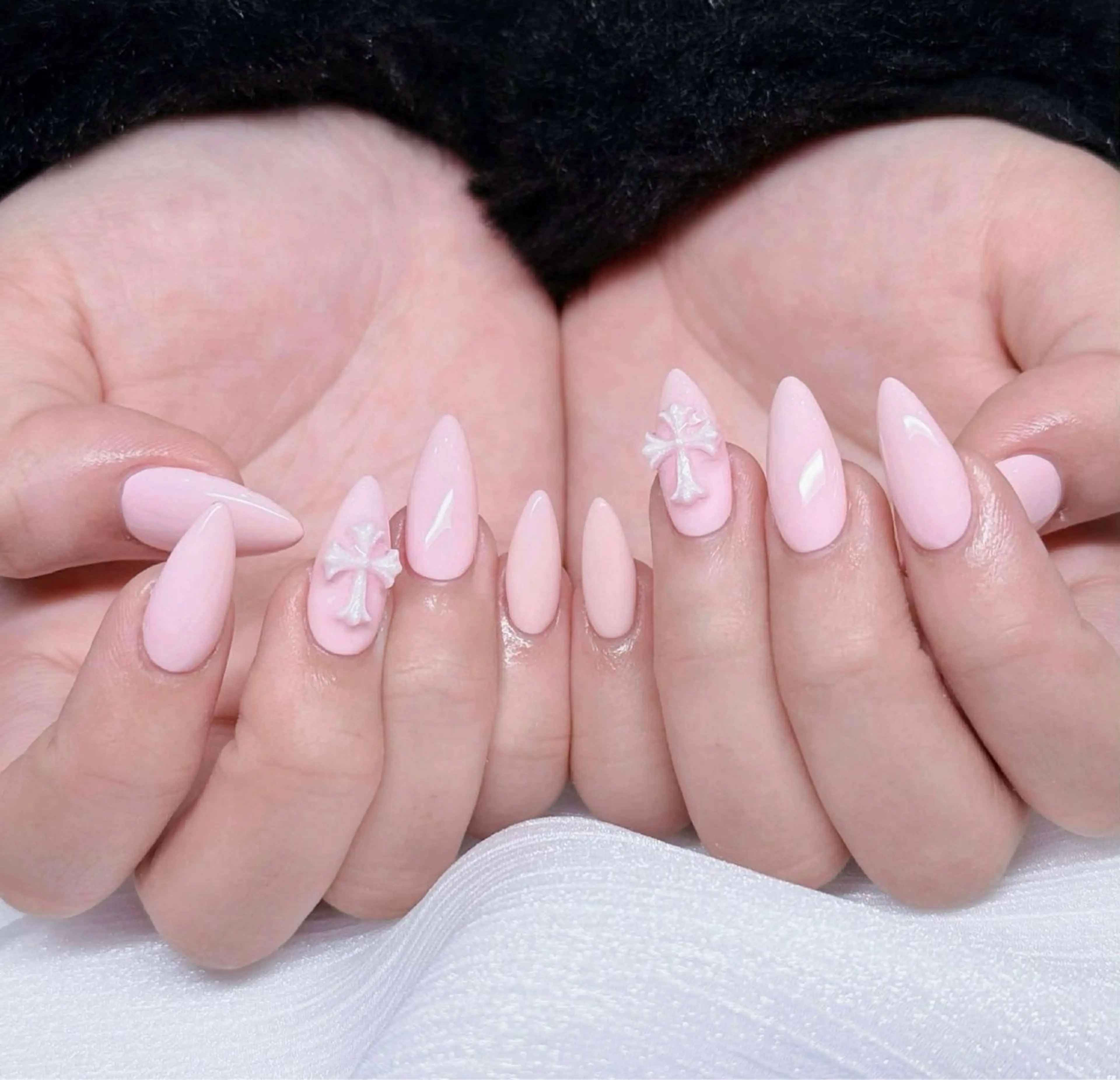 ネイル オーロラネイル ブルー チークネイル フットネイル フレンチネイル ハンドネイル HANA ハナのネイルデザイン