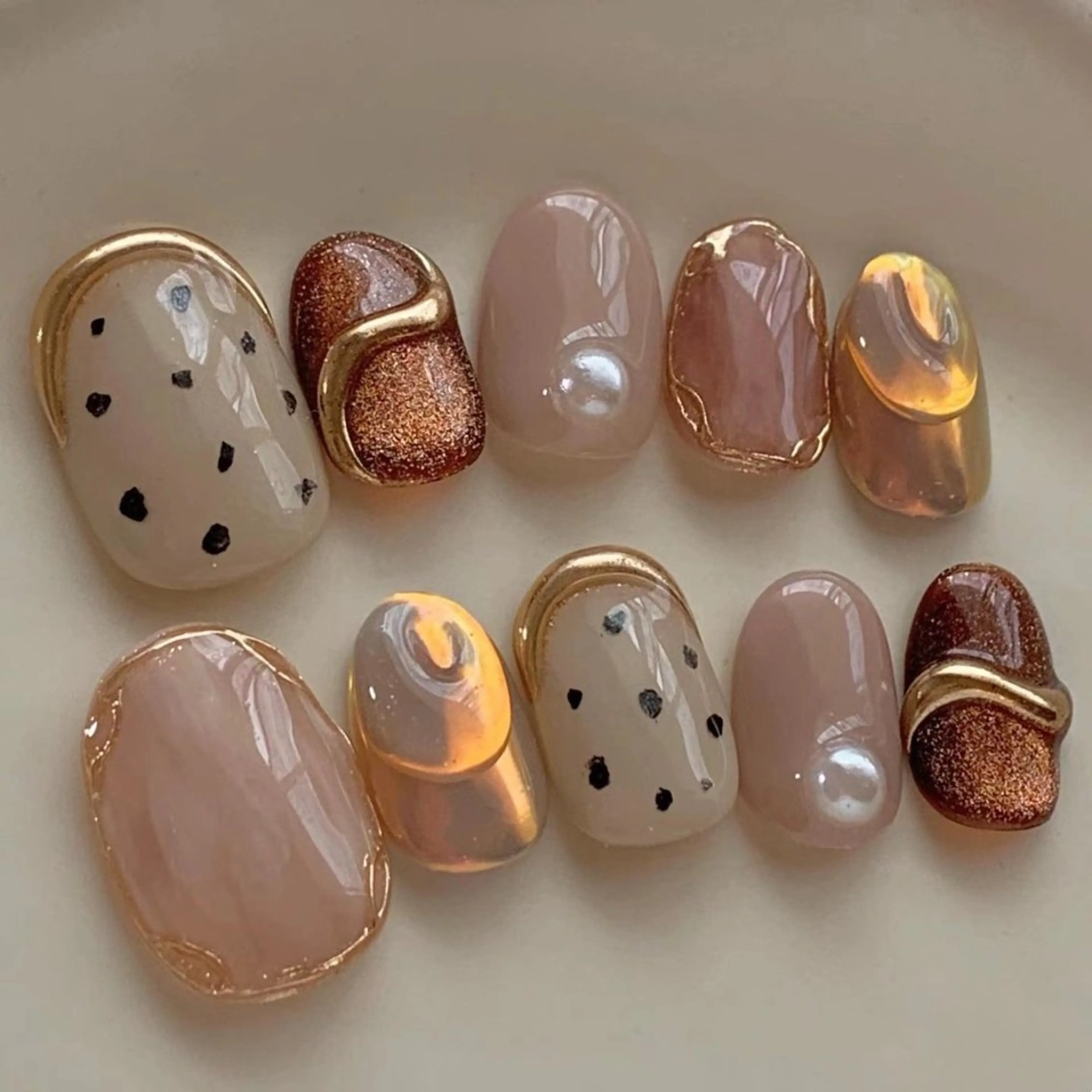 ネイル アートネイル チークネイル 長さ出し フレンチネイル ジェルネイル YK Beauty Salonのマツエク・マツパデザイン