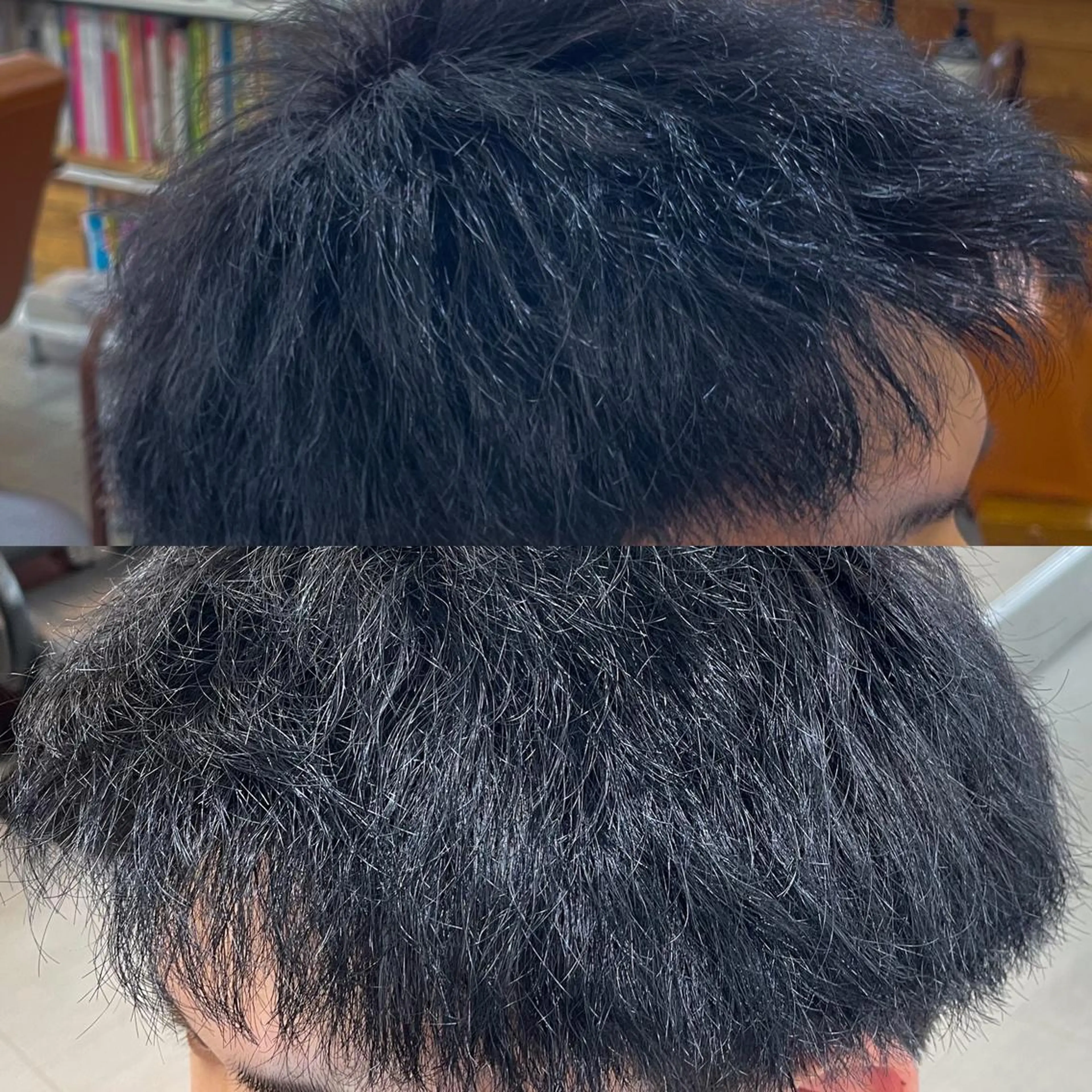 ショート カラー メンズ メンズブリーチ 黒髪 ブリーチ ブルーカラー ブルーブラック ヘアカラー かんばら りょーいのヘアスタイル