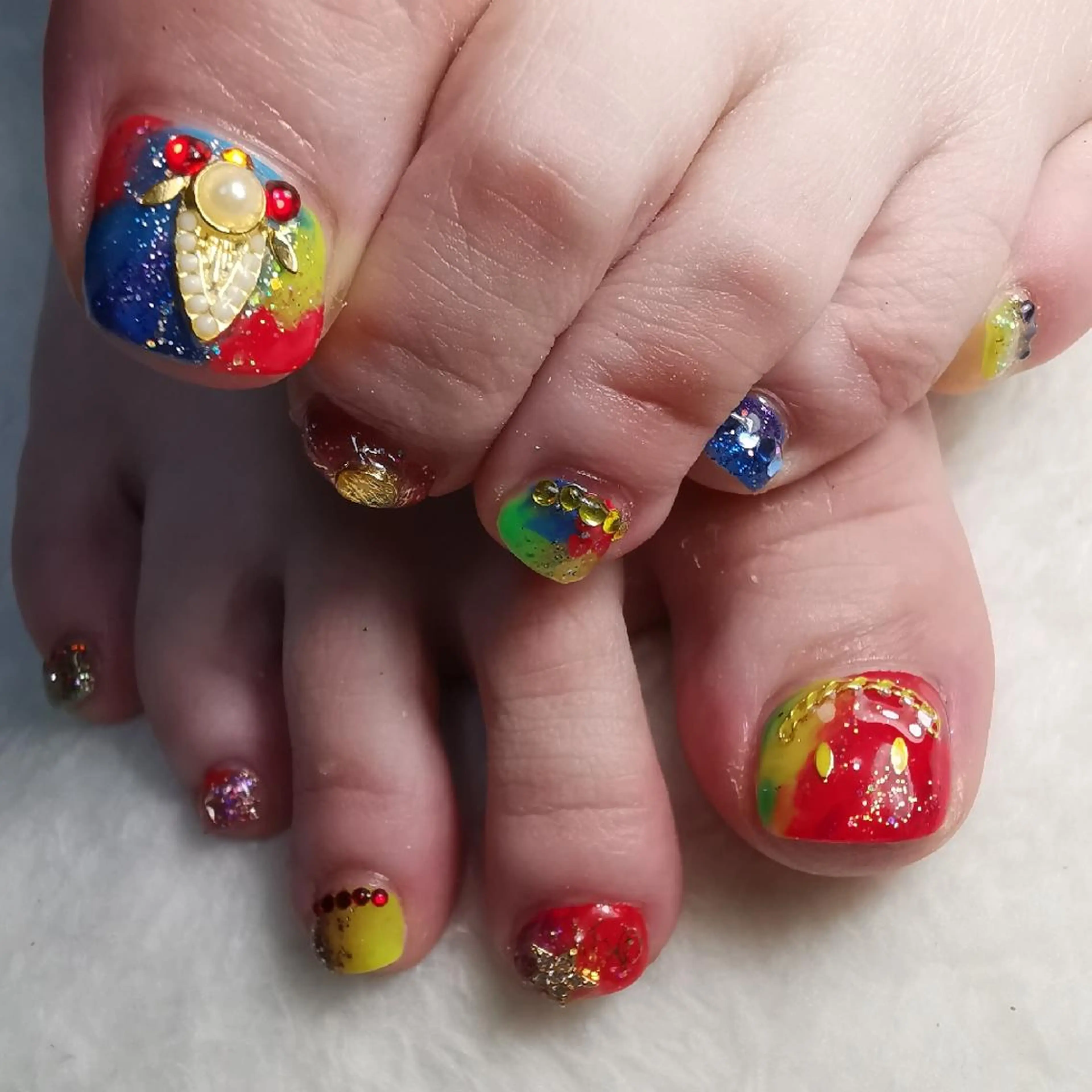 ネイル 持ち込み フットネイル reve あやののネイルデザイン