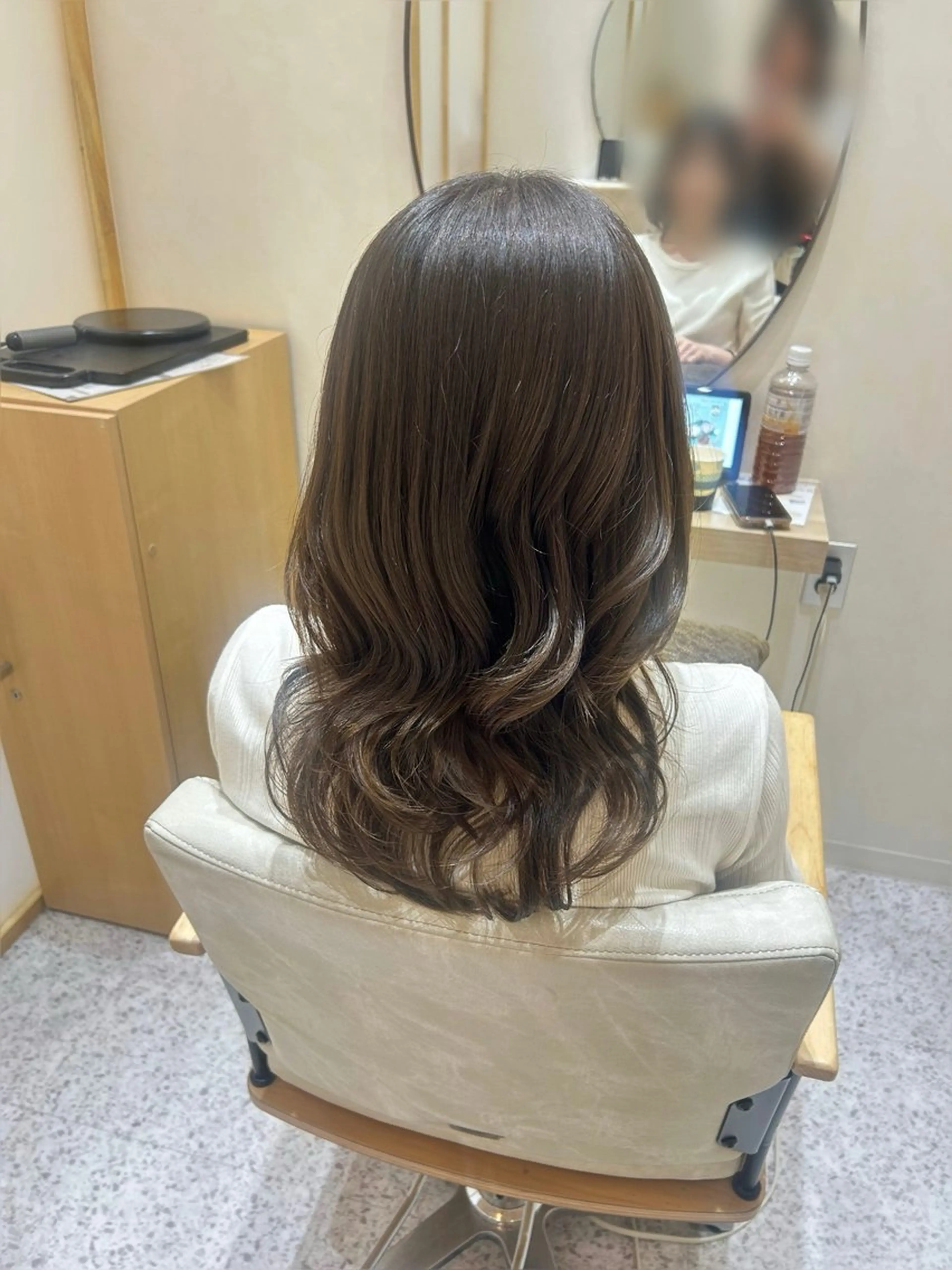 ミディアム カット ヘアカラー トリートメント Yamamoto 半個室美容室zinaのヘアスタイル