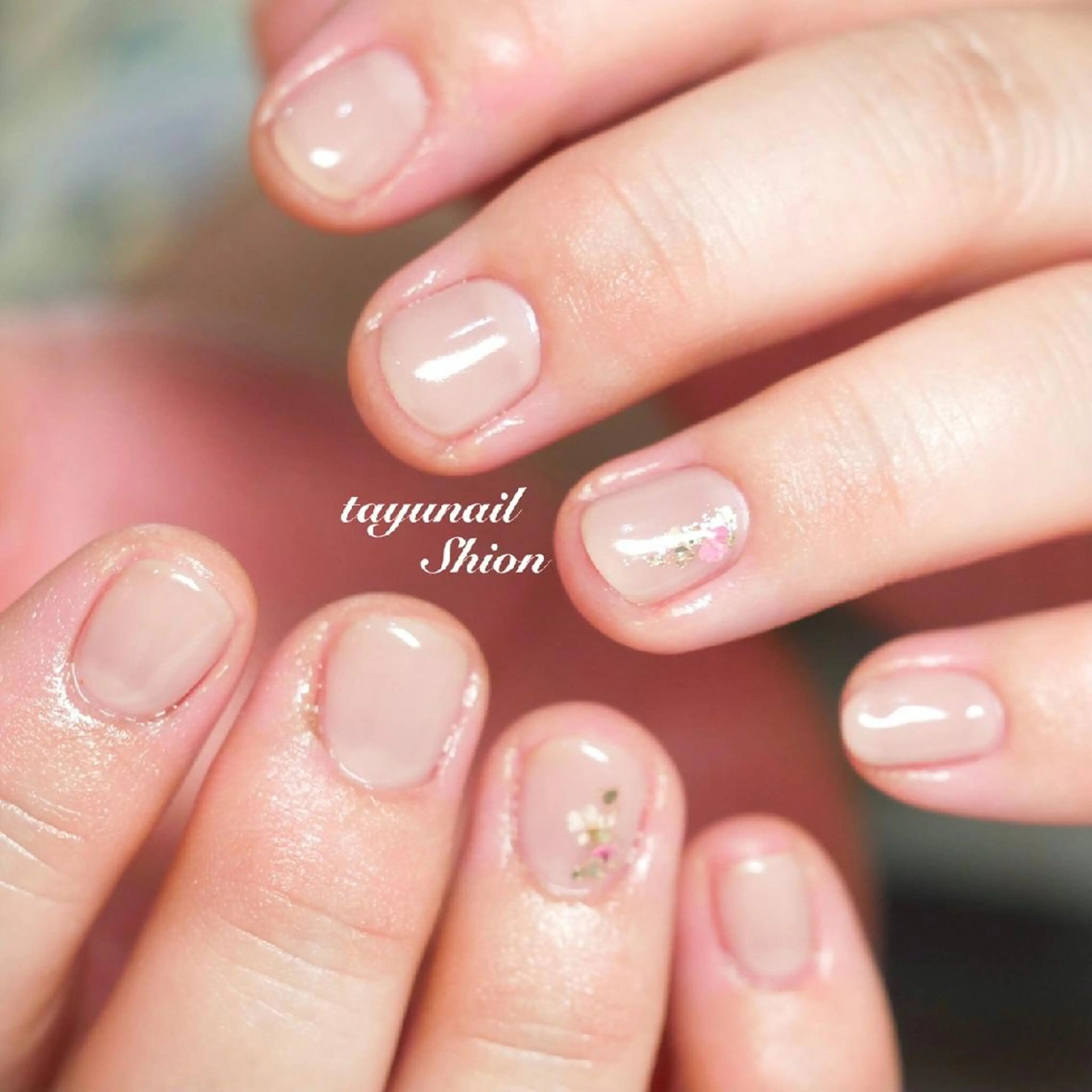 ネイル アートネイル ブルー ジェルネイル 氷ネイル・うるうるネイル パラジェル ネイルサロン・ネイルスクール　たゆnail所属・ネイルサロン 【たゆnail】のネイルデザイン