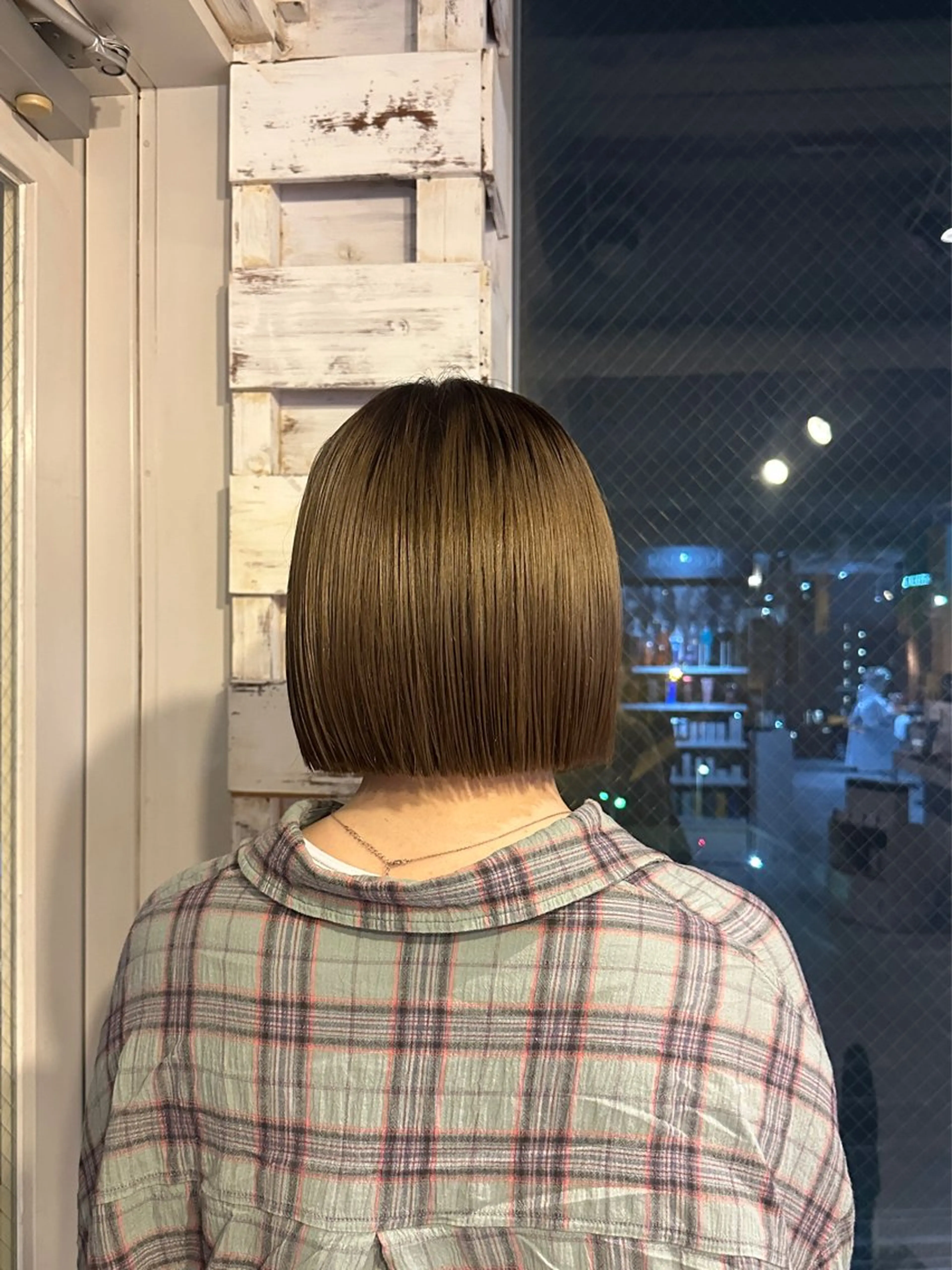 ショート 切りっぱなしボブ ボブ 小顔カット Y U  Iのヘアスタイル