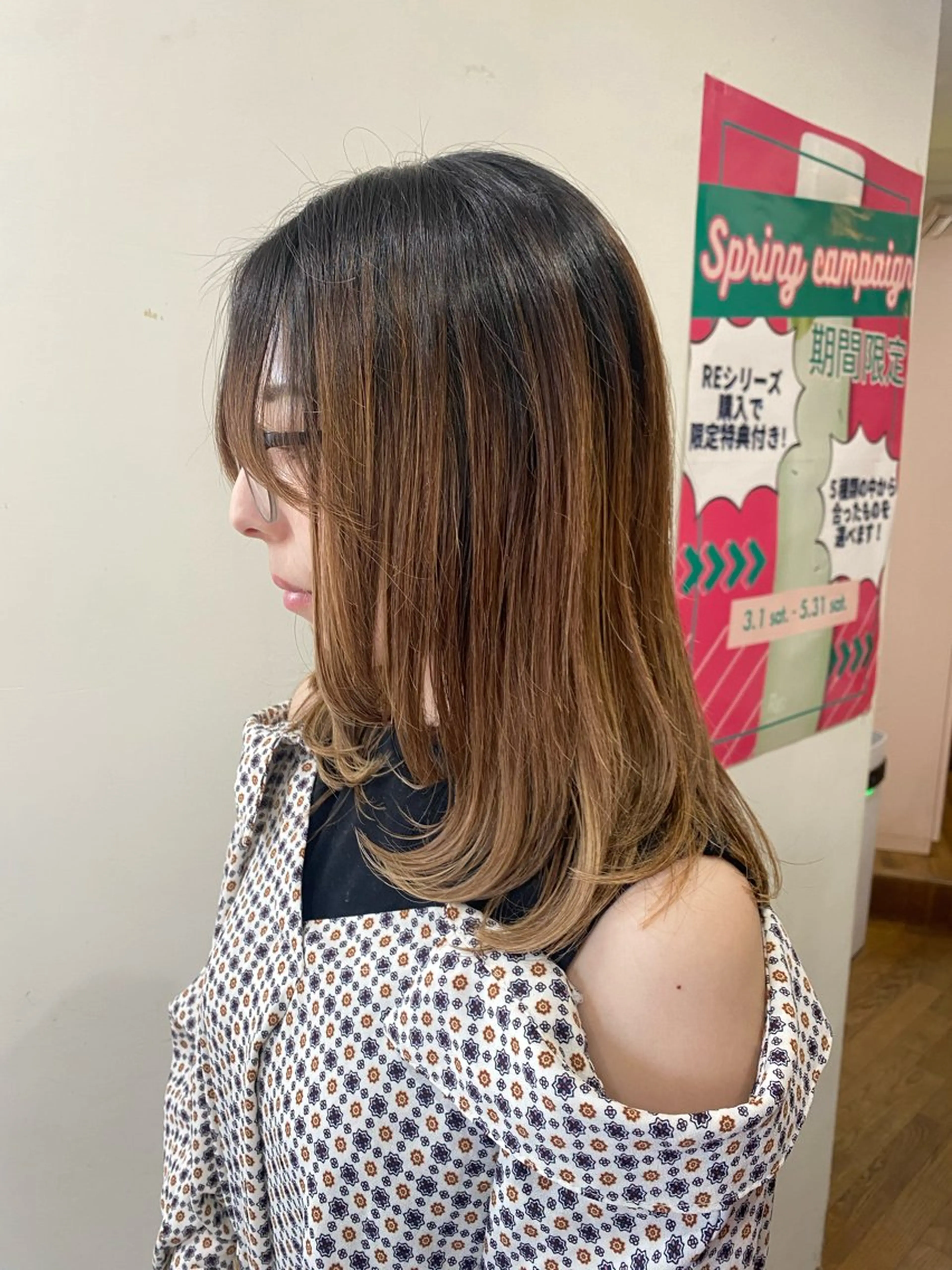 ロング 顔まわりレイヤー 顔周りカット レイヤーカット I's hair NUBOU所属・小守林 蘭のヘアスタイル