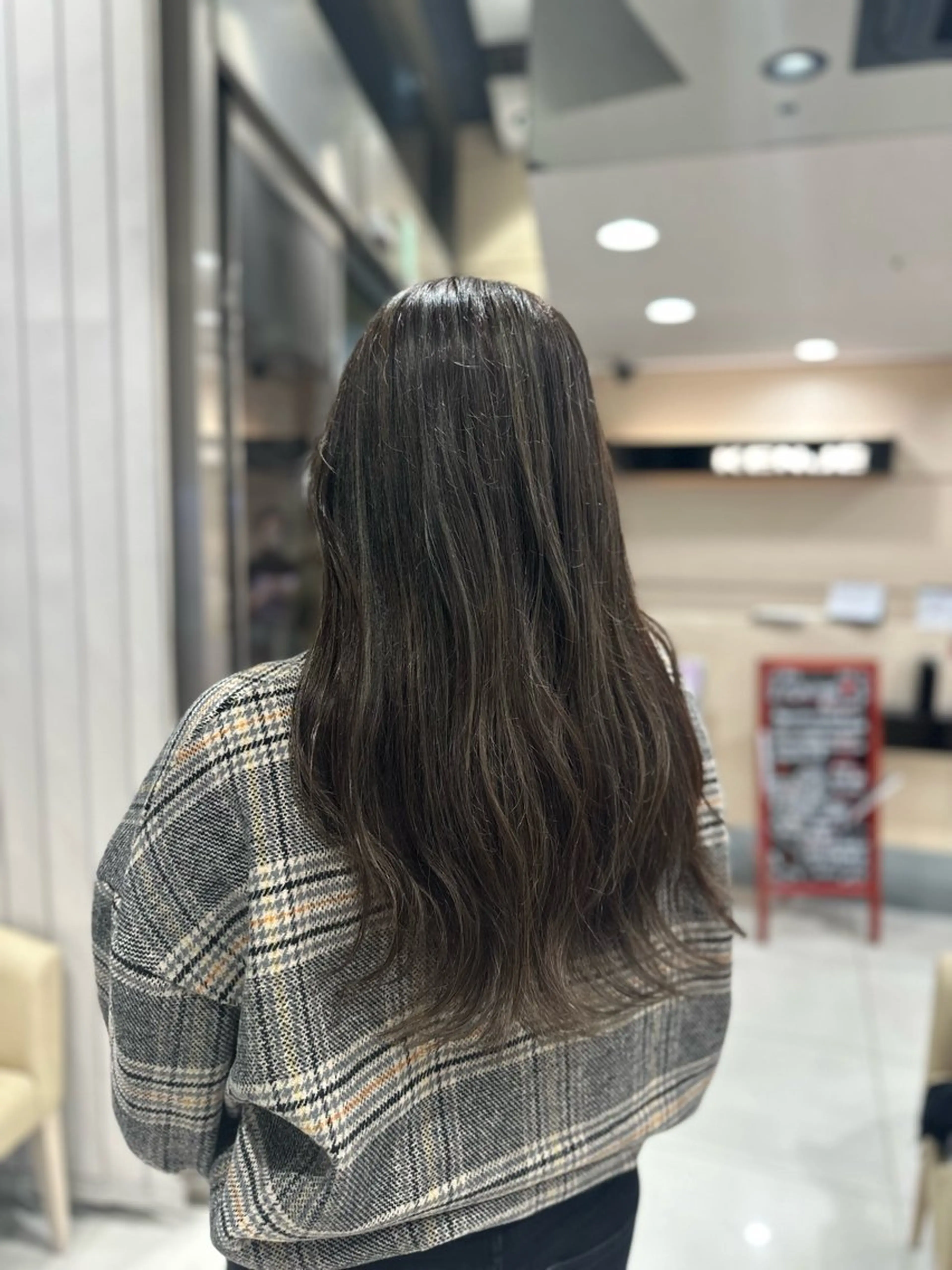 ロング カラー アッシュ ハイライトカラー ハイライト ヘアカラー クロスパーマ/うる艶 カラー/Kurumiのヘアスタイル