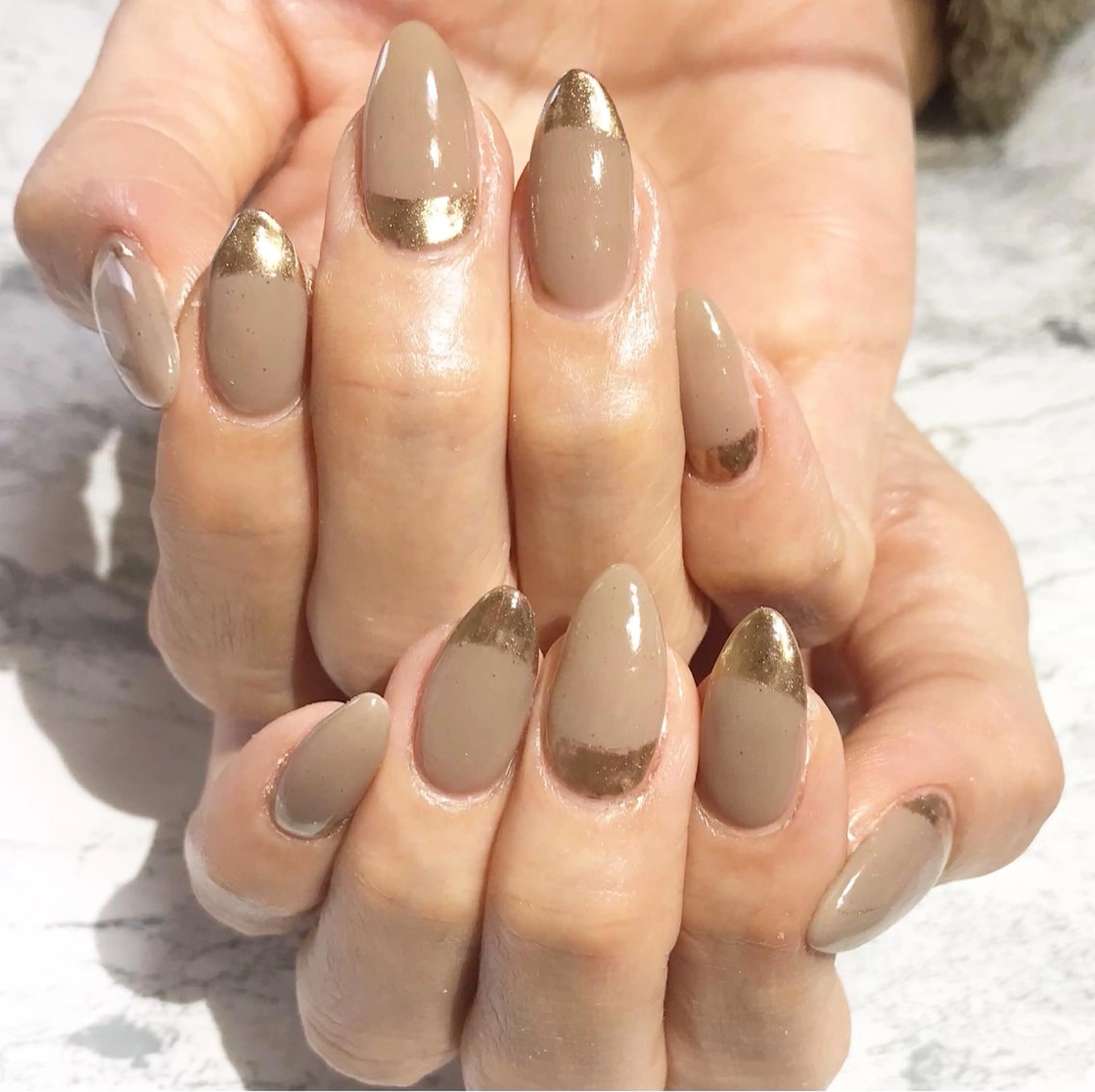 ネイル フットネイル フレンチネイル ミラーネイル ニュアンスネイル シンプルネイル ネイル フフラ所属・nail fufla ♡yamane♡のネイルデザイン